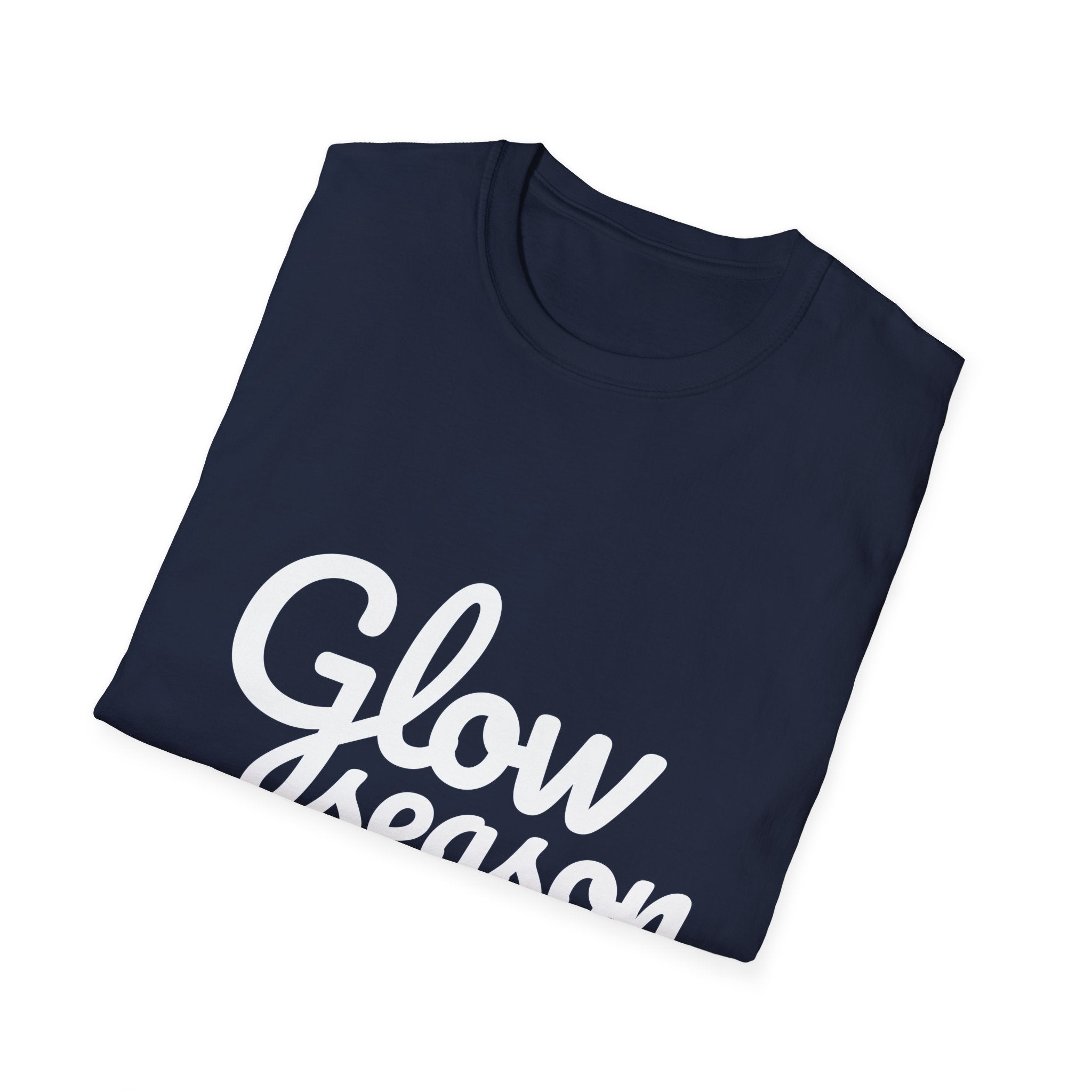 Summer Theme Minimalist Typography T-Shirt, Glow Season Script Tee