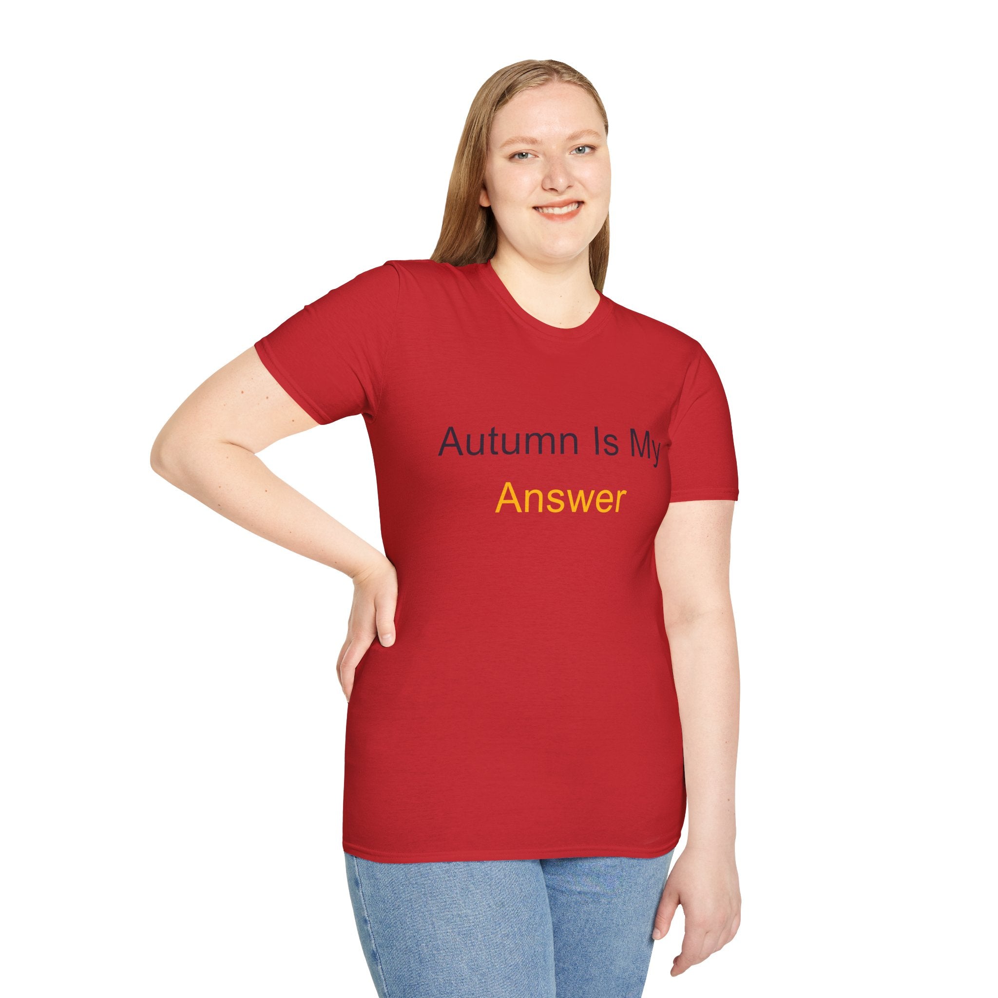 Fall Theme Minimalist Typography T-Shirt, Autumn Is My Answer Graphic Tee