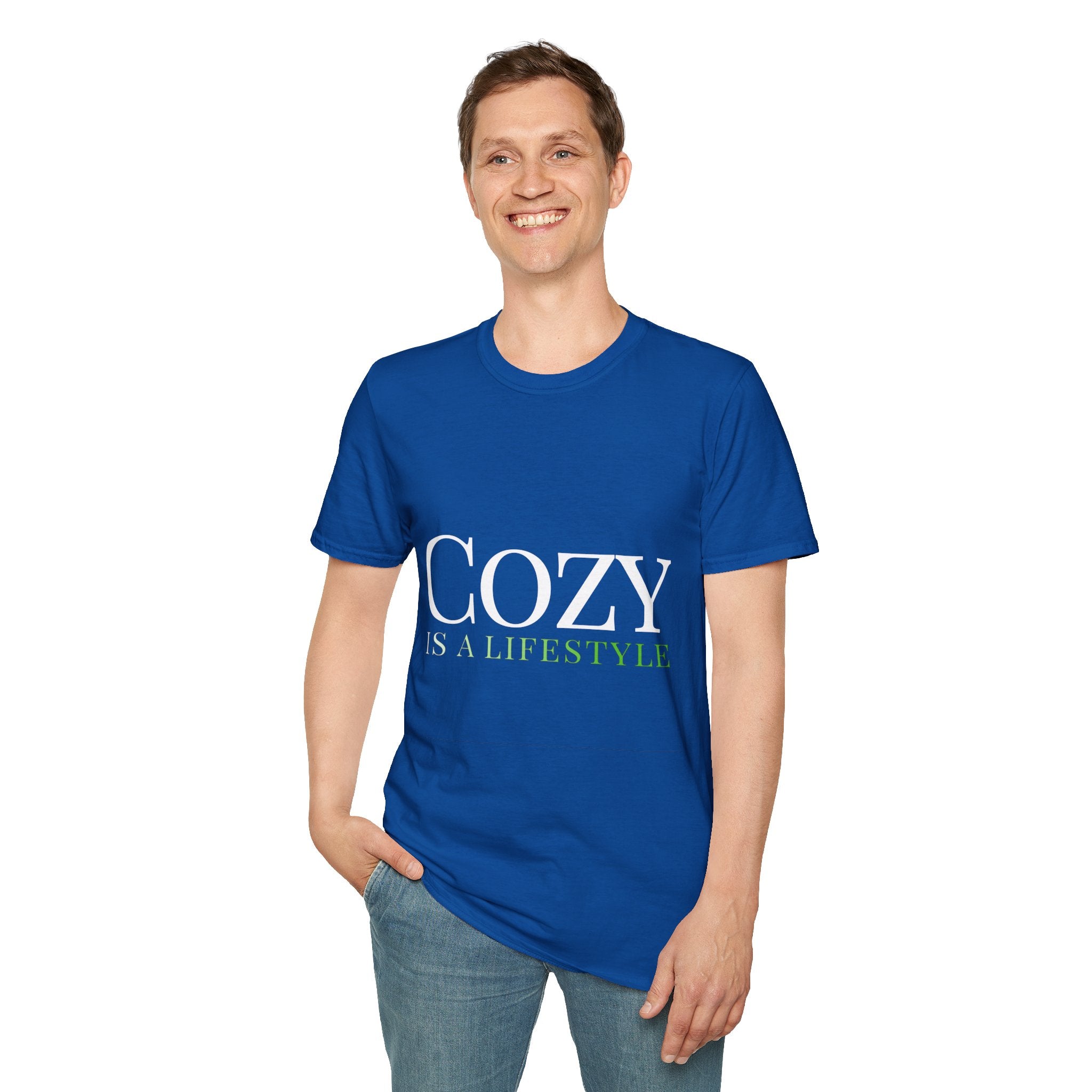 Fall Theme Minimalist Typography Graphic T-Shirt, Cozy Is a Lifestyle Tee