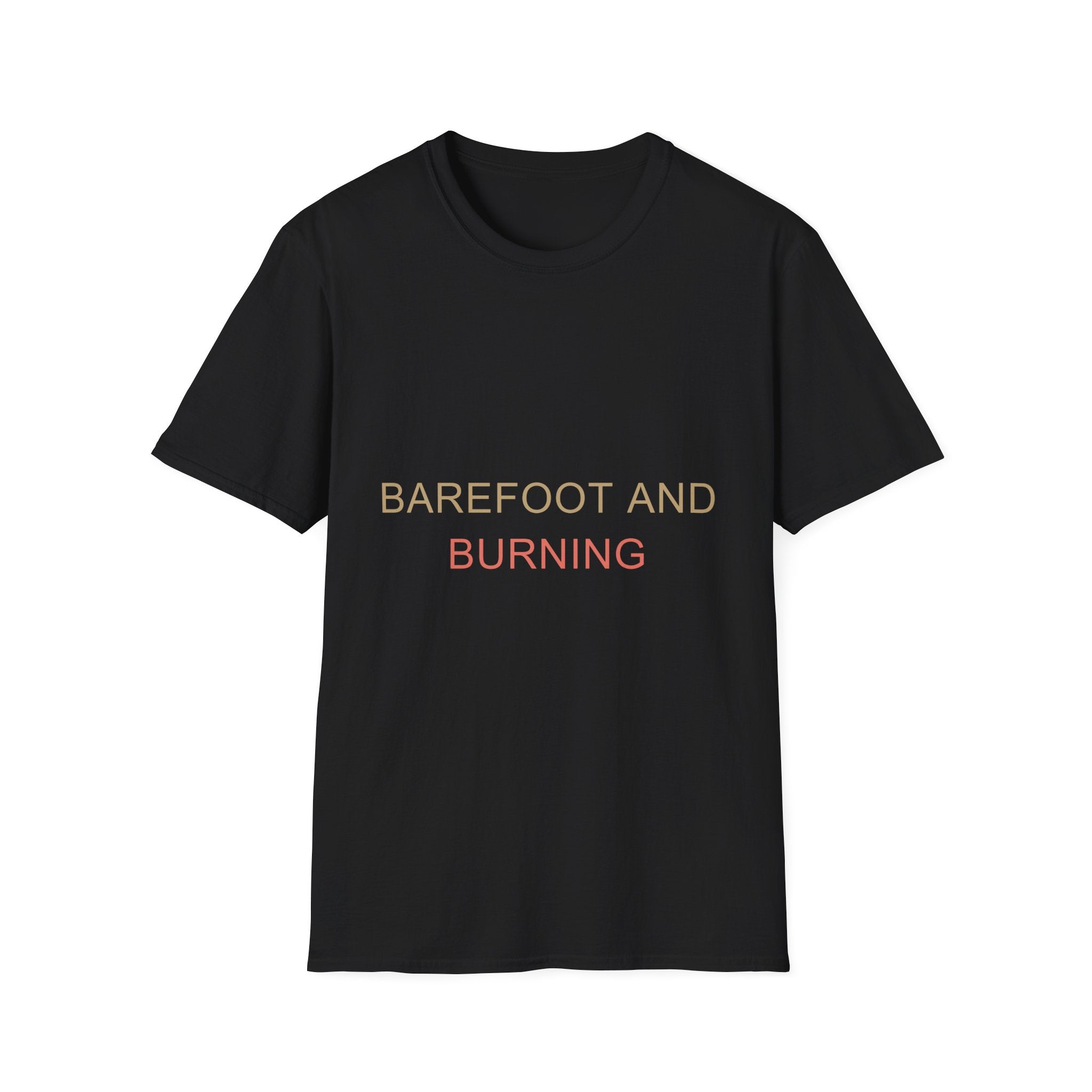 Summer Theme Minimalist Typography T-Shirt, Barefoot and Burning T-Shirt