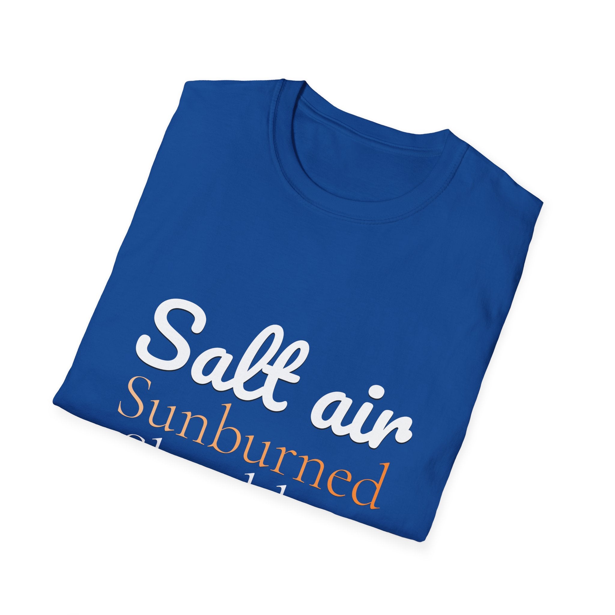 Summer Theme, Beach Quote Typography T-Shirt, Salt Air Sunburned Shoulders Tee