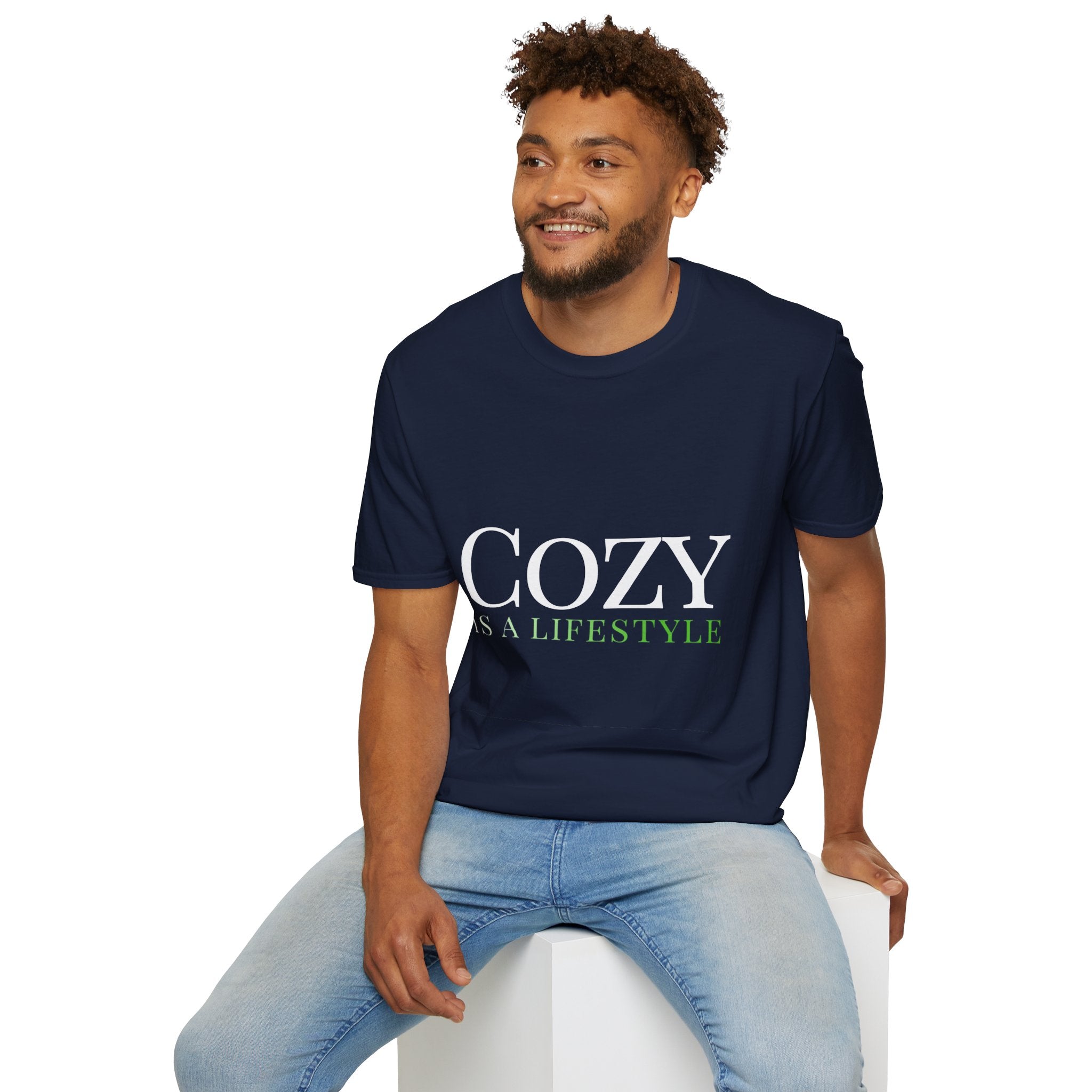 Fall Theme Minimalist Typography Graphic T-Shirt, Cozy Is a Lifestyle Tee