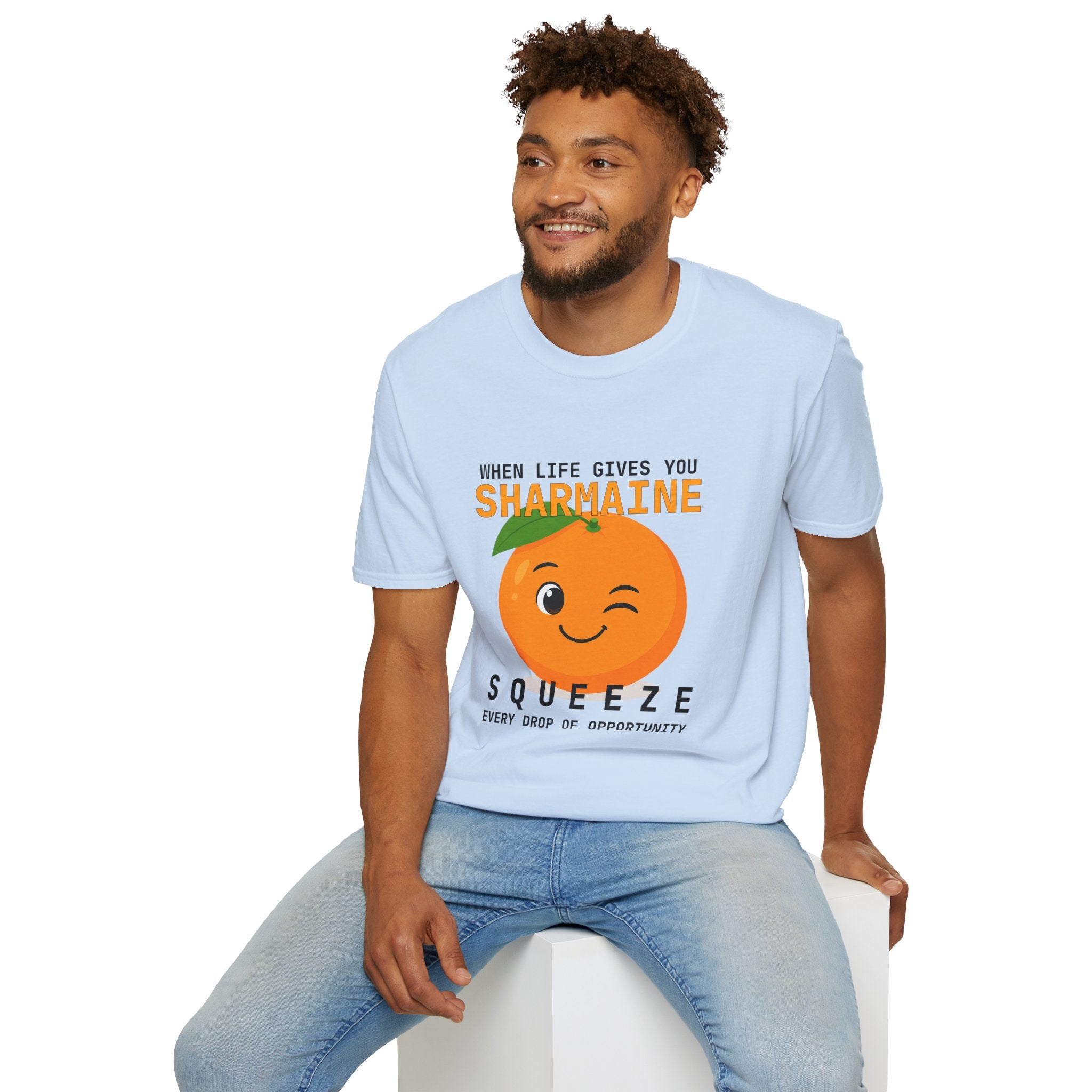 Funny Theme Typography Graphic T-Shirt: When Life Gives You Orange, Squeeze Every Drop of Opportunity