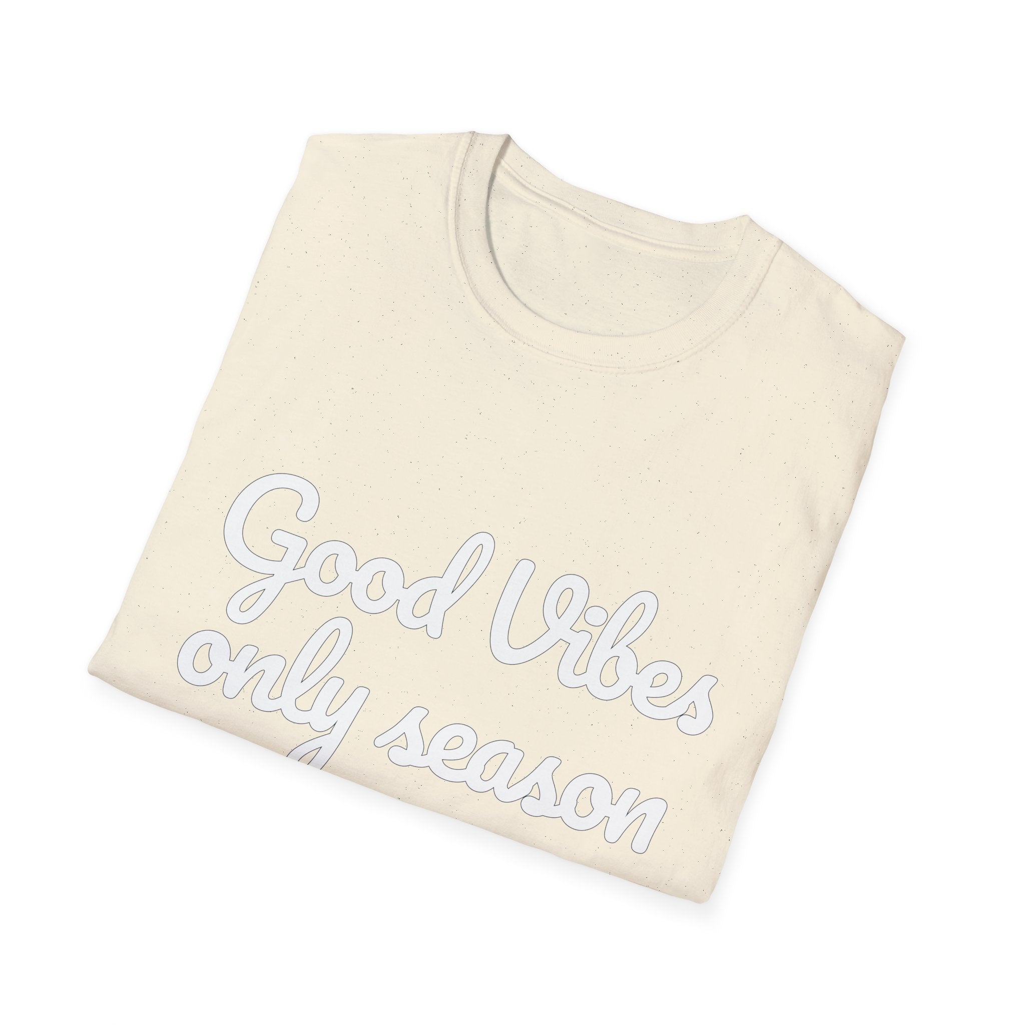 Summer Theme Minimalist Typography T-Shirt, Good Vibes Only Season T-Shirt
