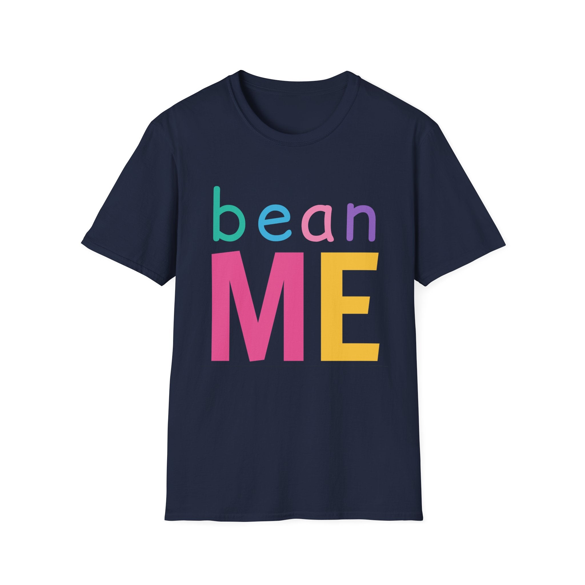 Colorful Theme Typography T-Shirt, Bean Me Colorful Playful Graphic Tee