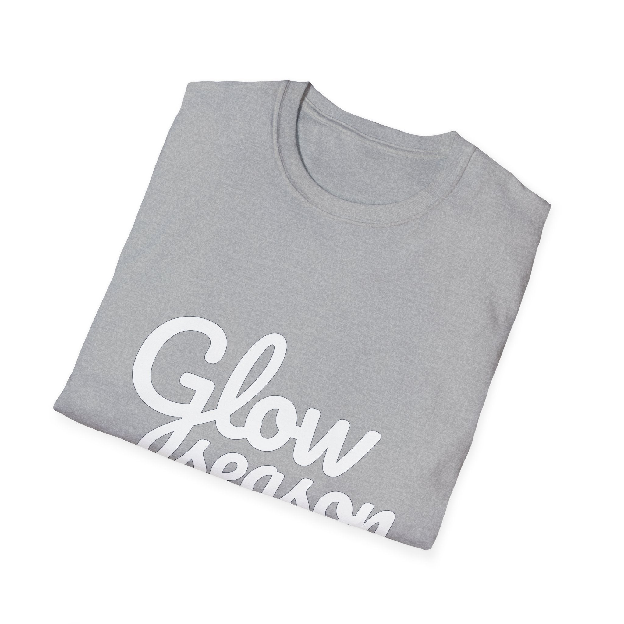 Summer Theme Minimalist Typography T-Shirt, Glow Season Script Tee