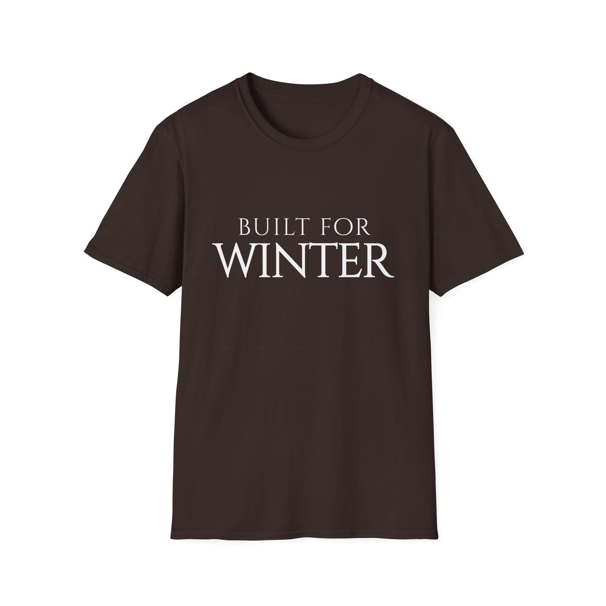 Winter Theme Minimalist Typography Graphic T-Shirt, Built For Winter Tee