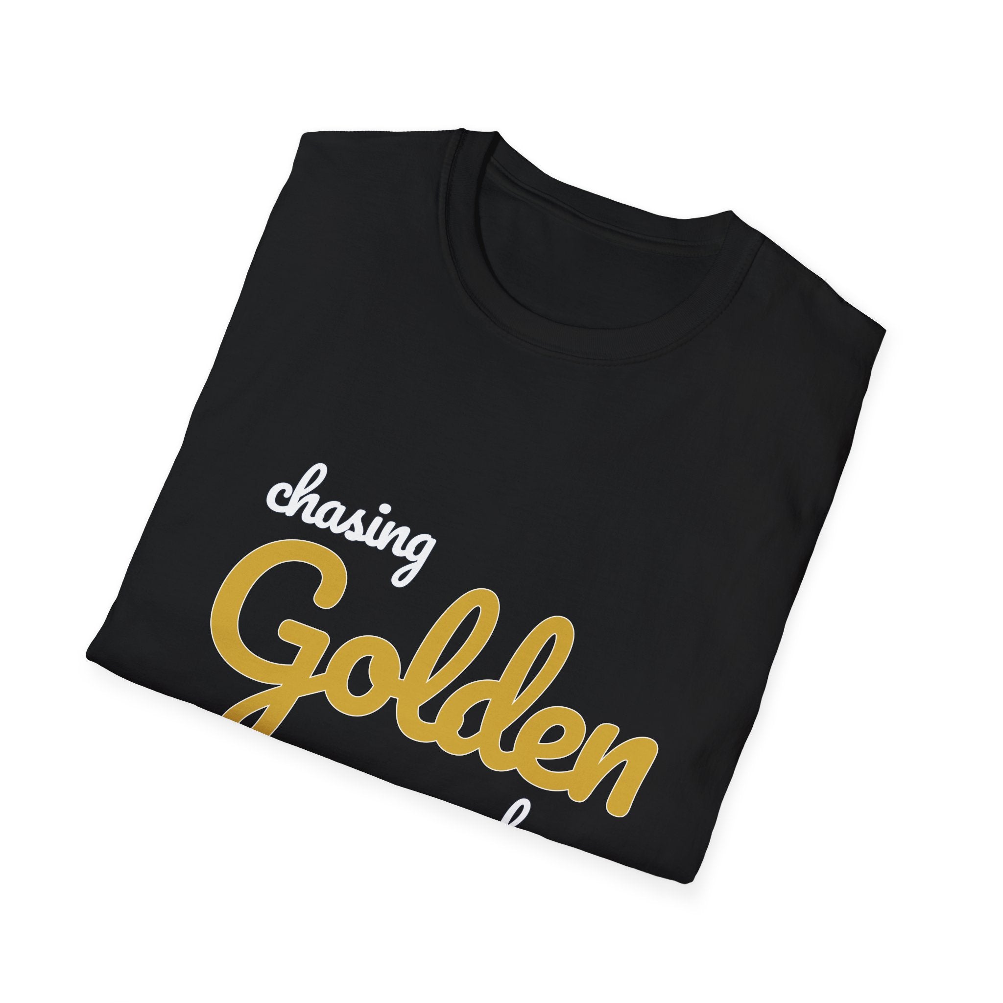 Summer Theme Minimalist Typography T-Shirt, Chasing Golen Hour Script Tee