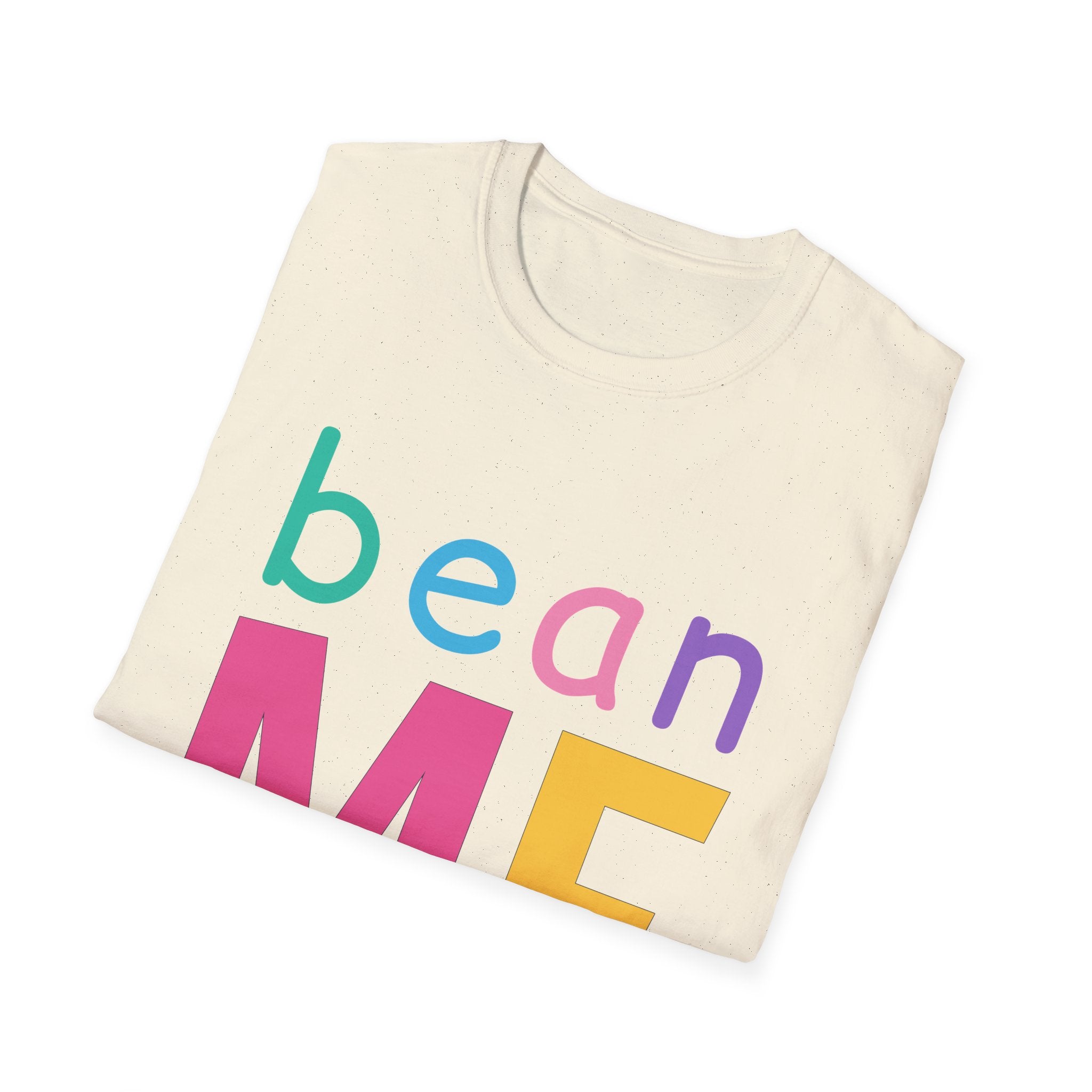 Colorful Theme Typography T-Shirt, Bean Me Colorful Playful Graphic Tee