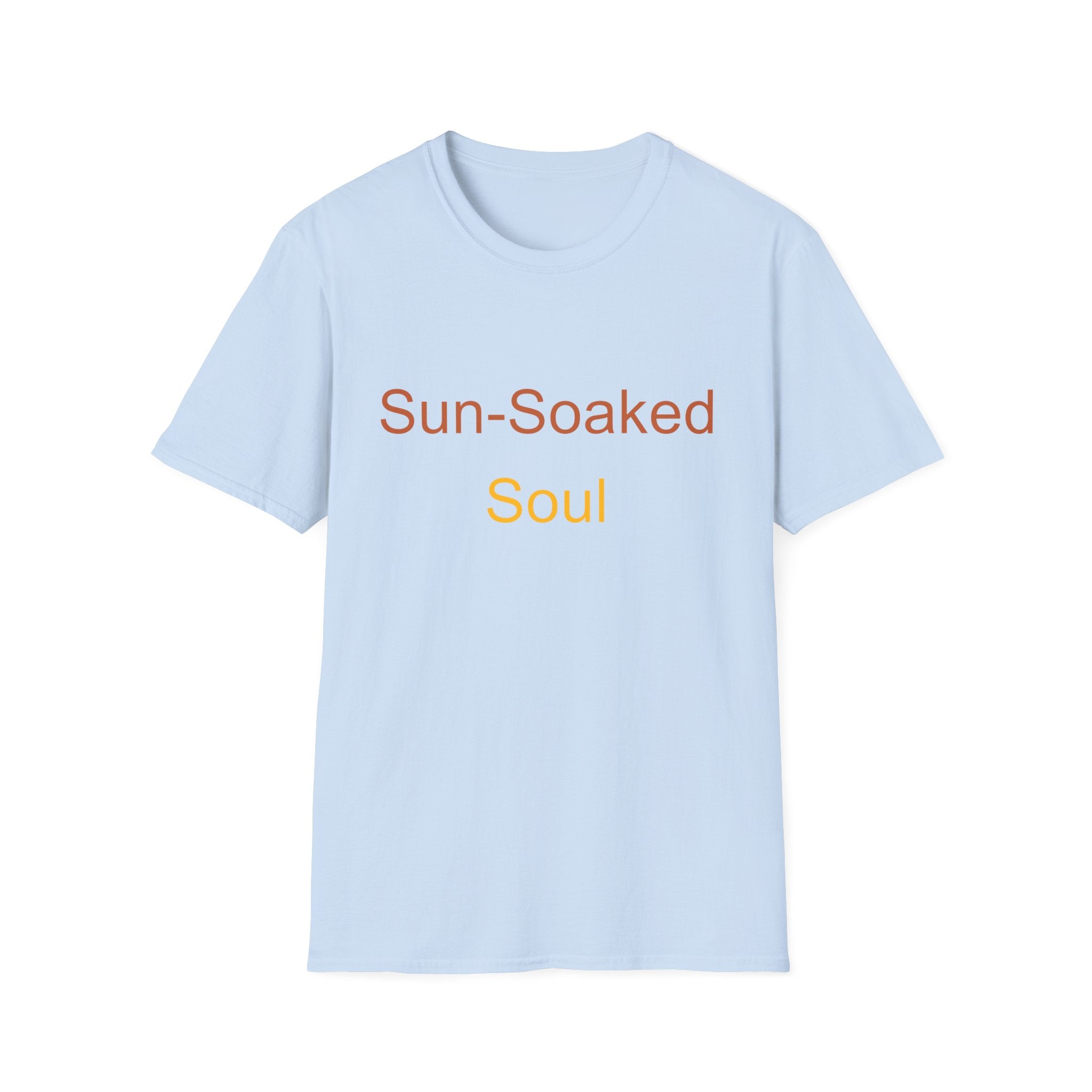 Summer Theme Minimalist Typography T-Shirt, Sun-Soked Soul Tee