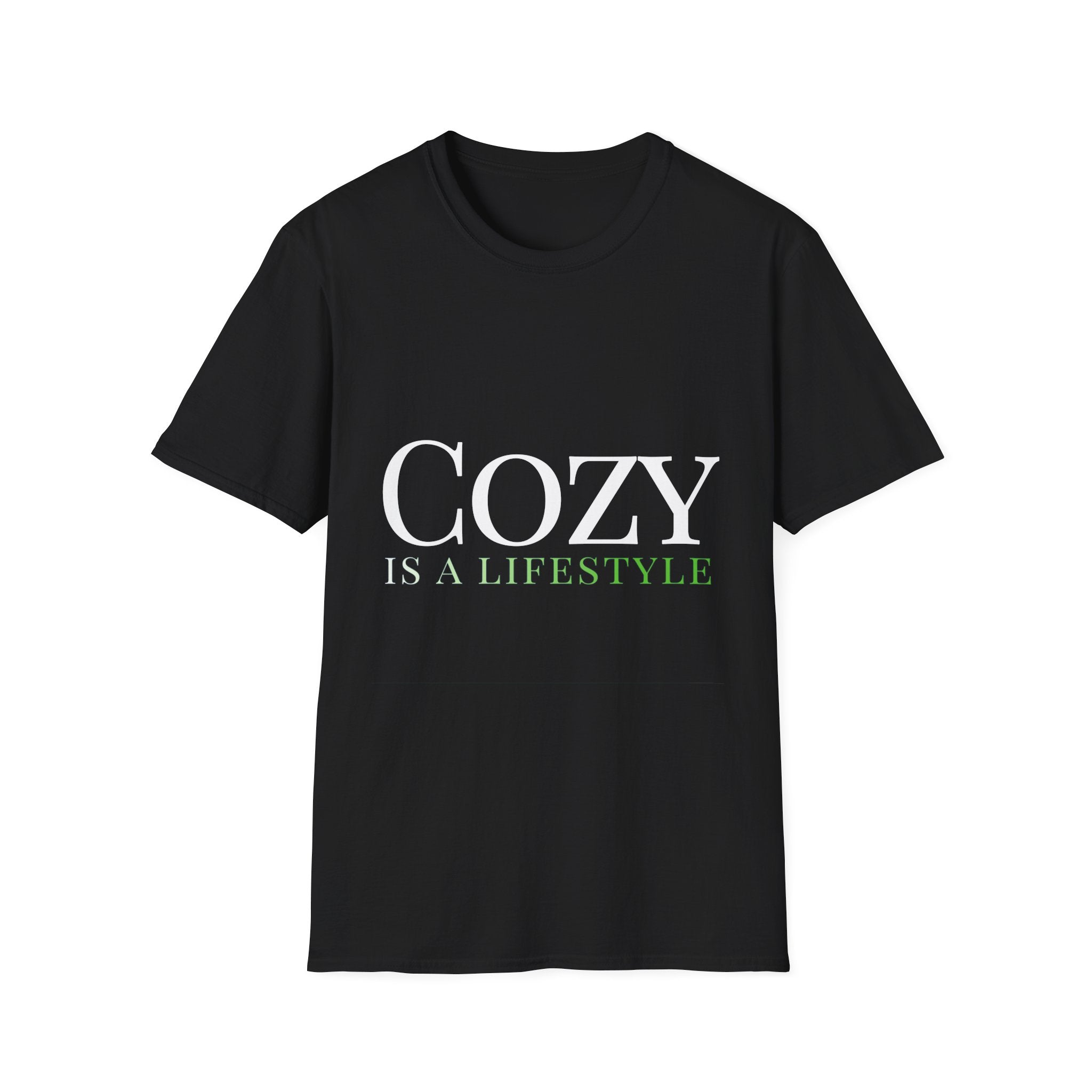 Fall Theme Minimalist Typography Graphic T-Shirt, Cozy Is a Lifestyle Tee