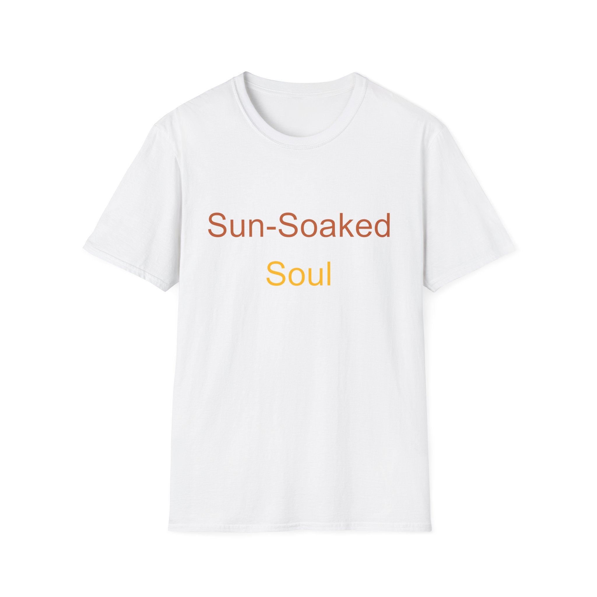 Summer Theme Minimalist Typography T-Shirt, Sun-Soked Soul Tee