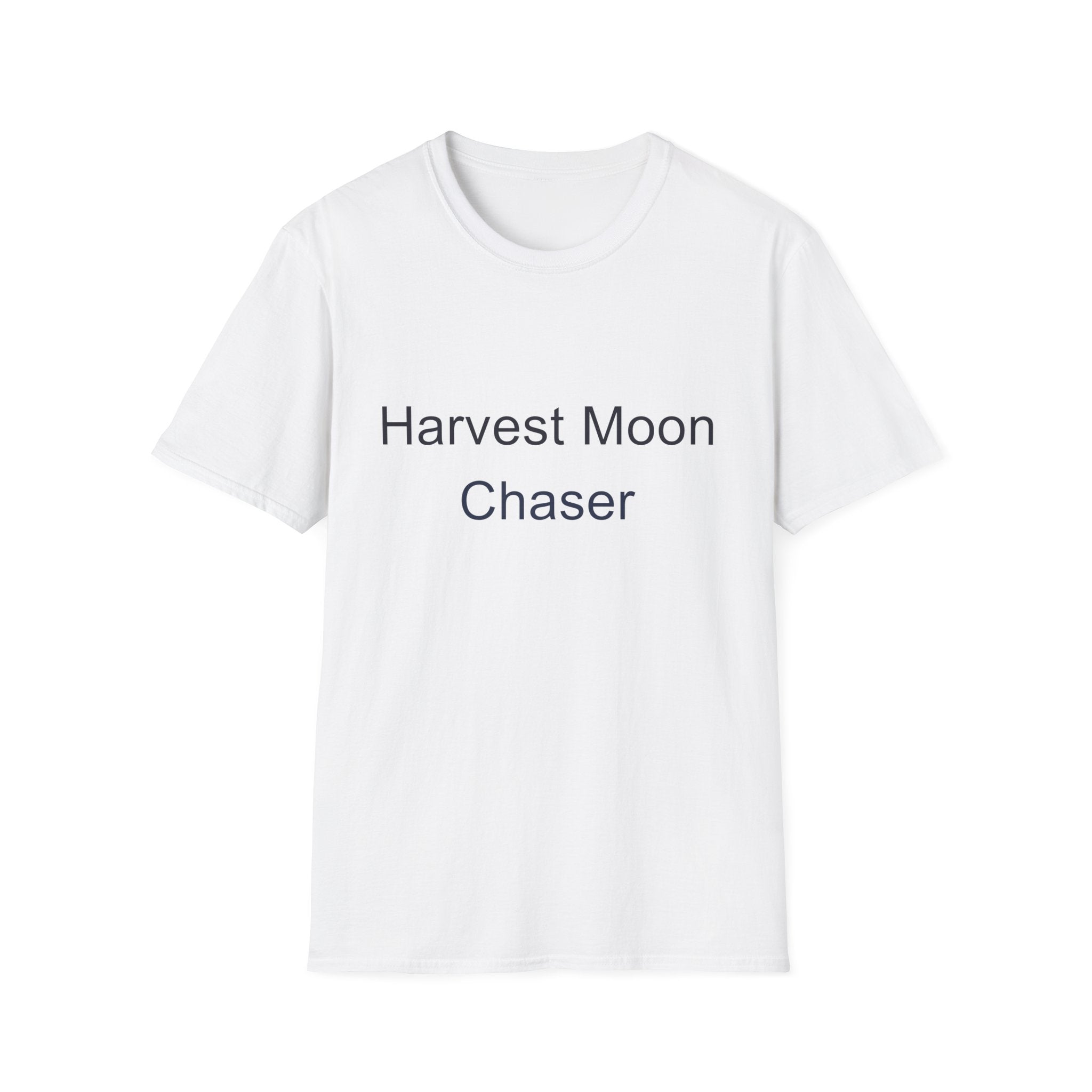 Fall Theme Minimalist Typography T-Shirt, Harvest Moon Chaser Tee