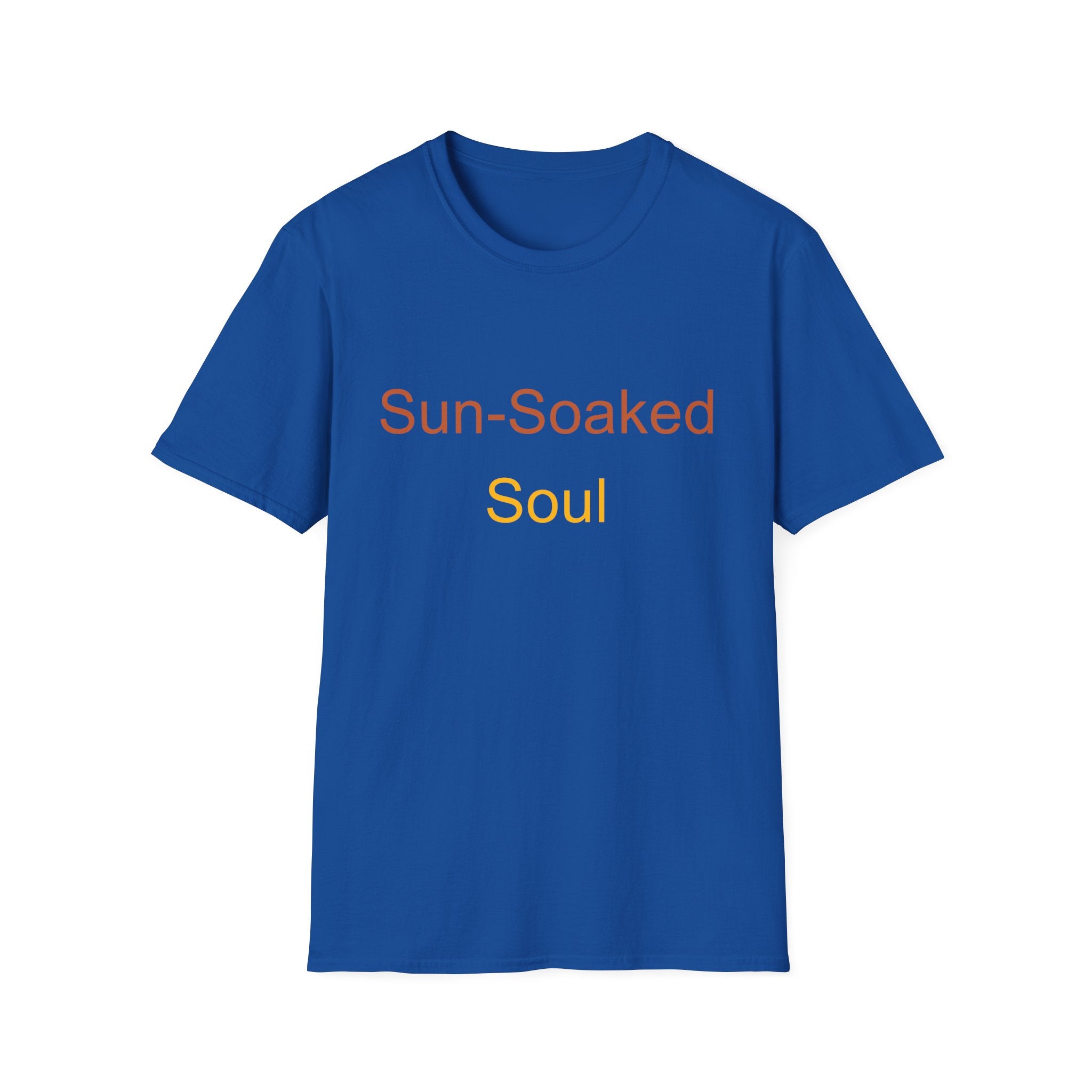Summer Theme Minimalist Typography T-Shirt, Sun-Soked Soul Tee