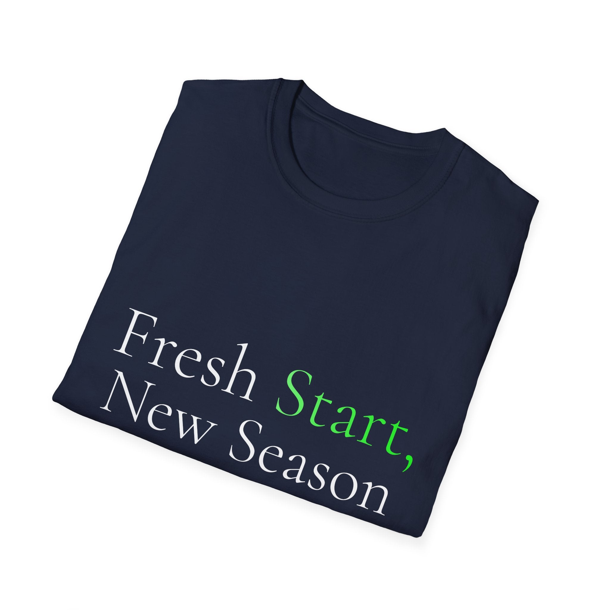 Spring Theme Typography T-Shirt, Fresh Start New Season Motivational Tee
