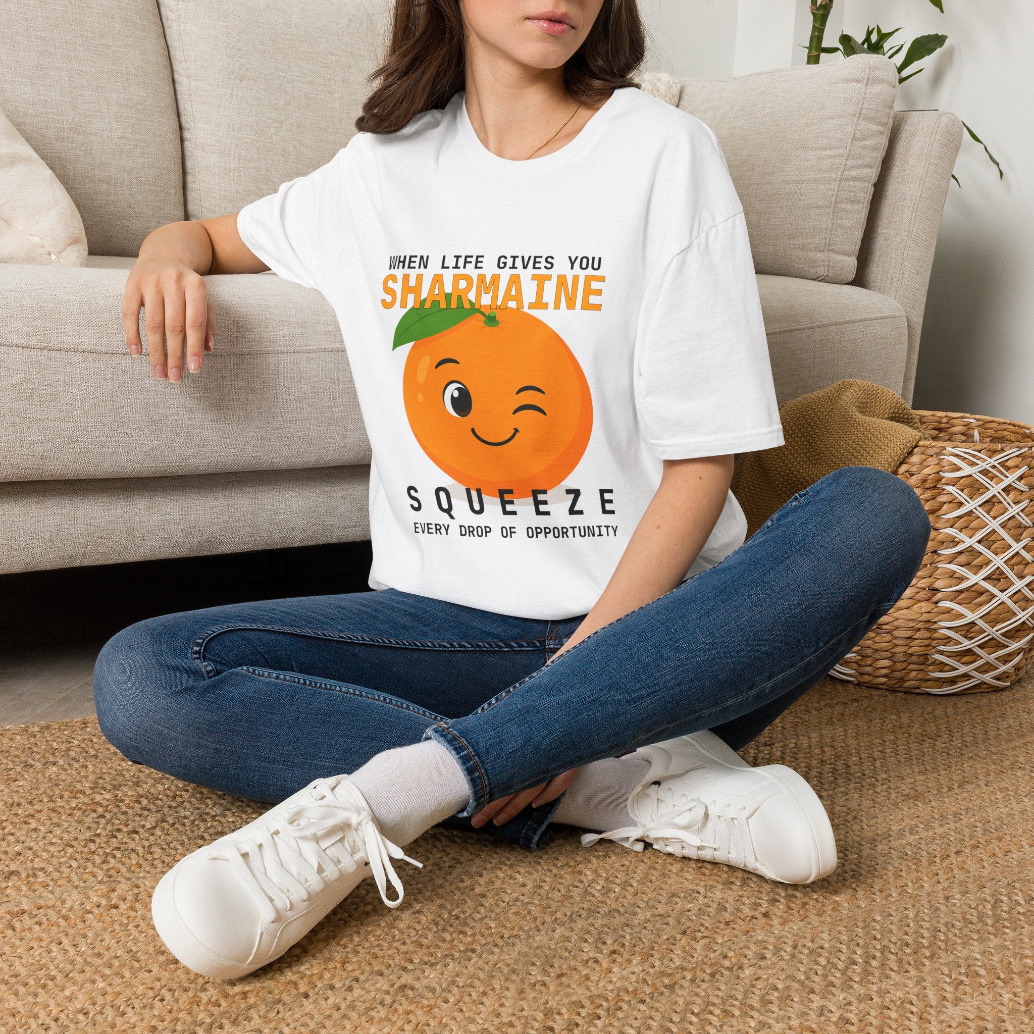 Funny Theme Typography Graphic T-Shirt: When Life Gives You Orange, Squeeze Every Drop of Opportunity