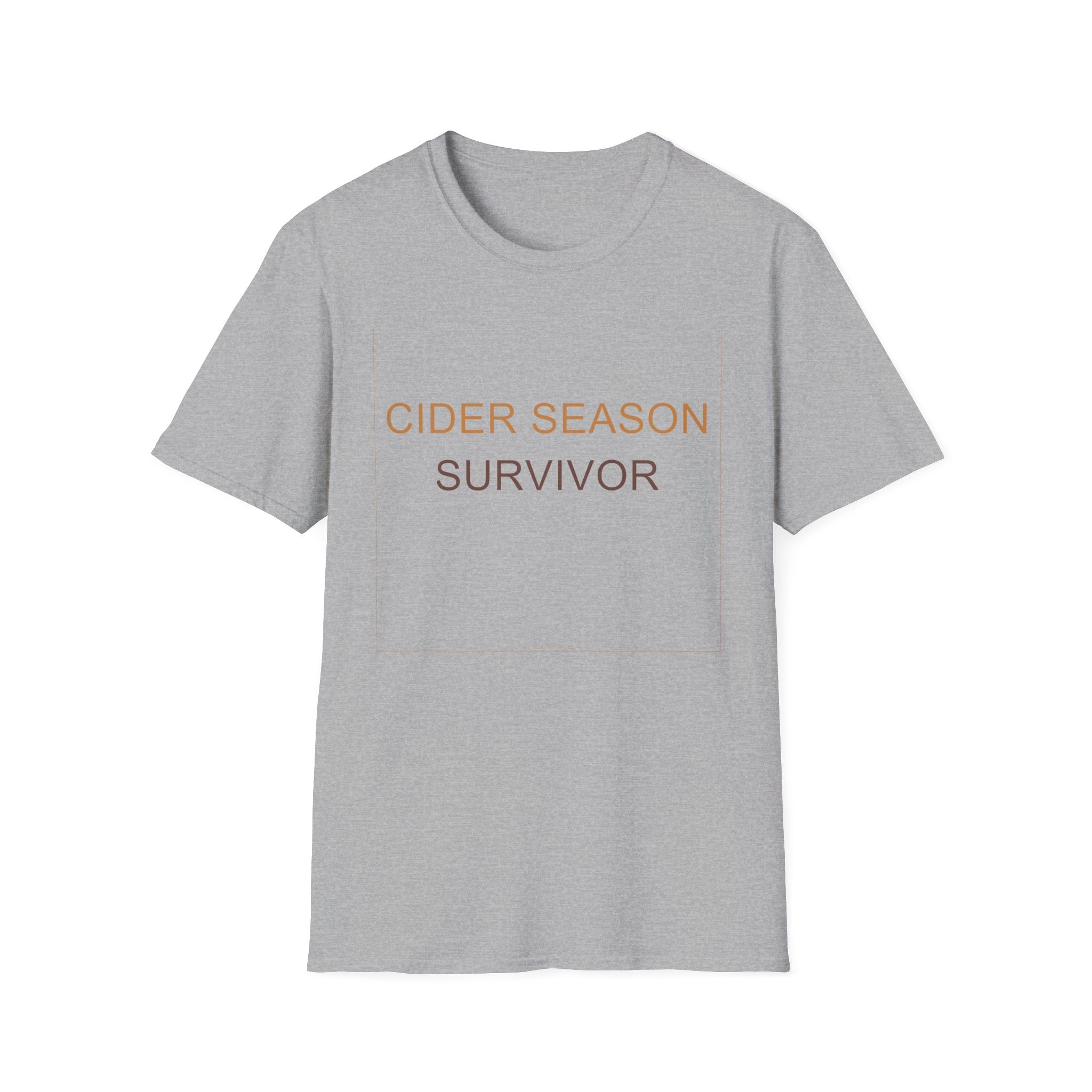 Fall Theme Minimalist Typography T-Shirt, Cider Season Survivor Graphic Tee