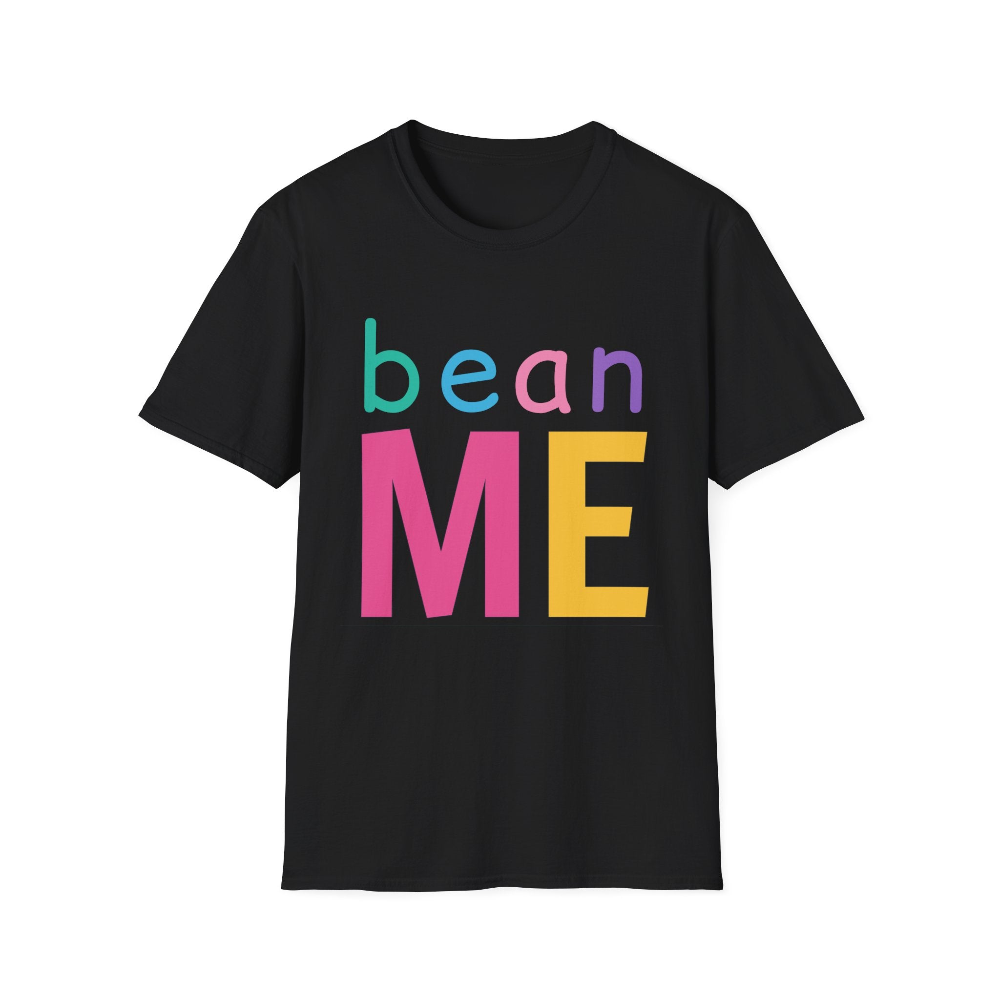 Colorful Theme Typography T-Shirt, Bean Me Colorful Playful Graphic Tee