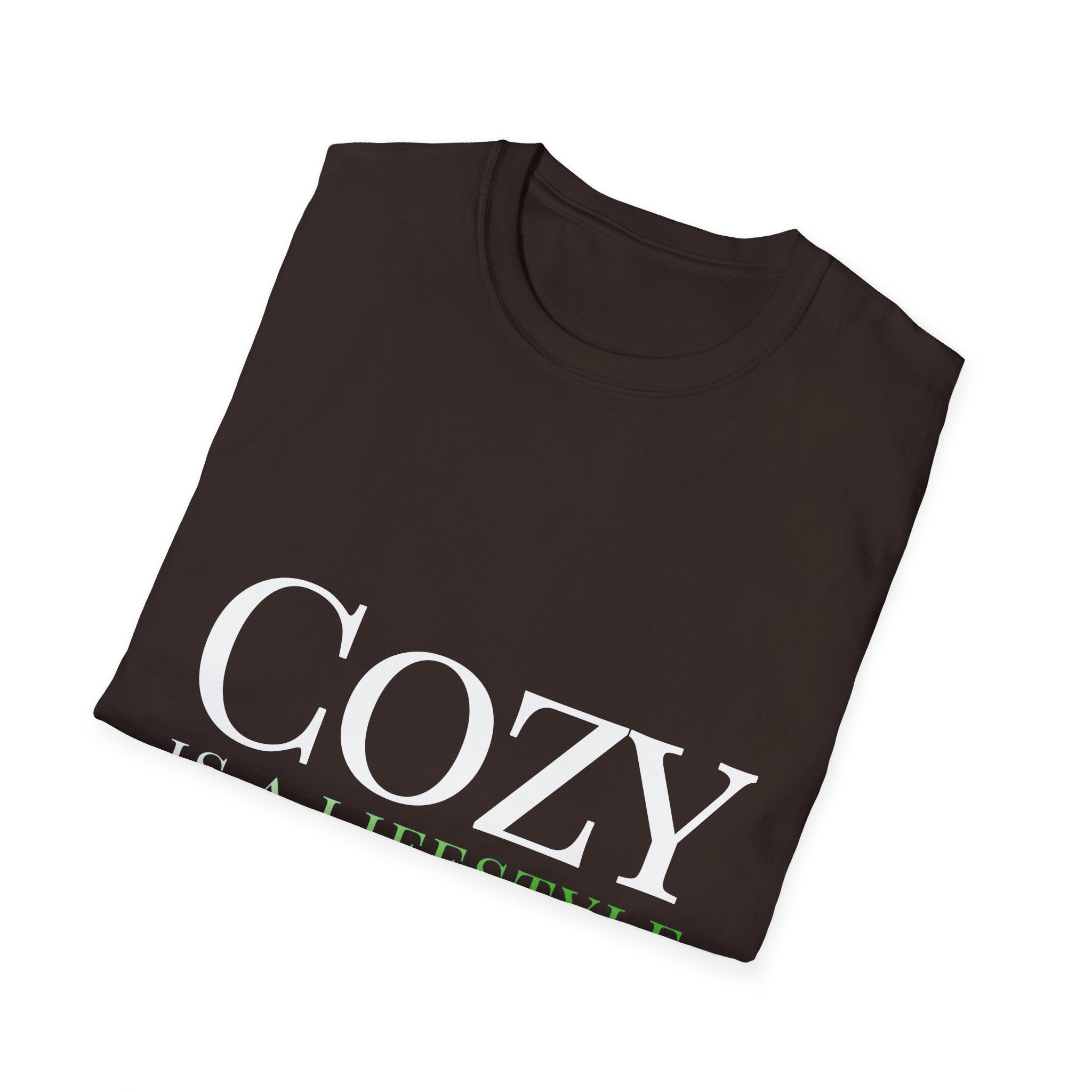 Fall Theme Minimalist Typography Graphic T-Shirt, Cozy Is a Lifestyle Tee