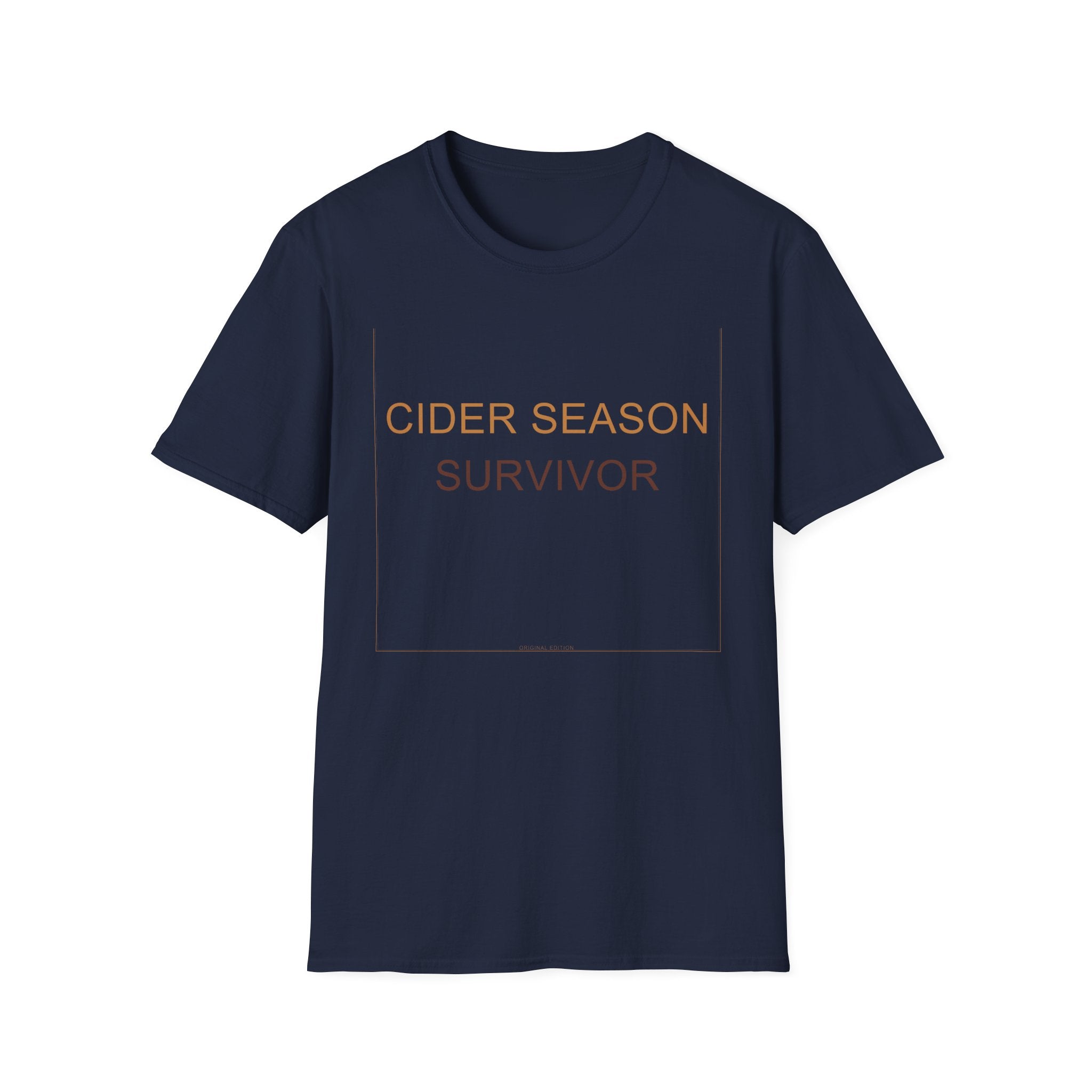 Fall Theme Minimalist Typography T-Shirt, Cider Season Survivor Graphic Tee