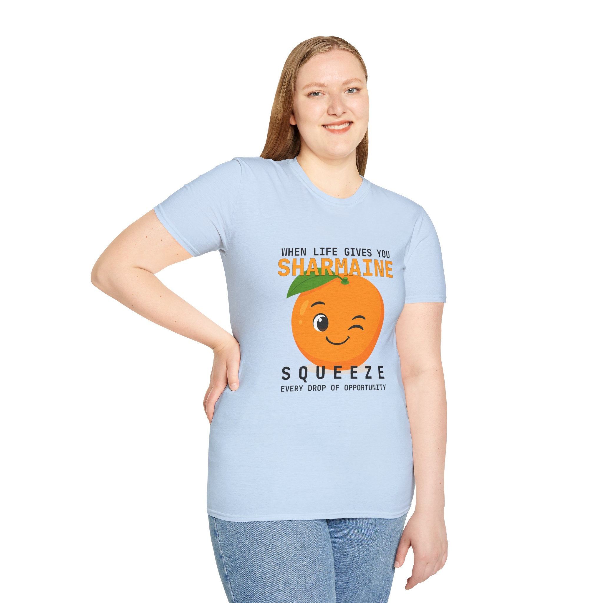 Funny Theme Typography Graphic T-Shirt: When Life Gives You Orange, Squeeze Every Drop of Opportunity
