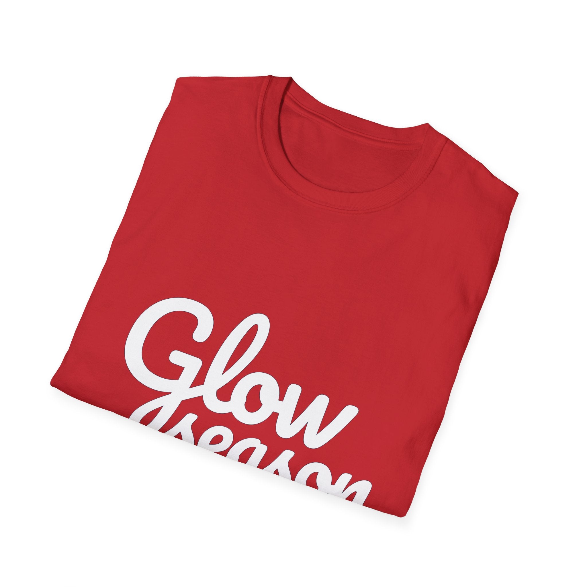 Summer Theme Minimalist Typography T-Shirt, Glow Season Script Tee