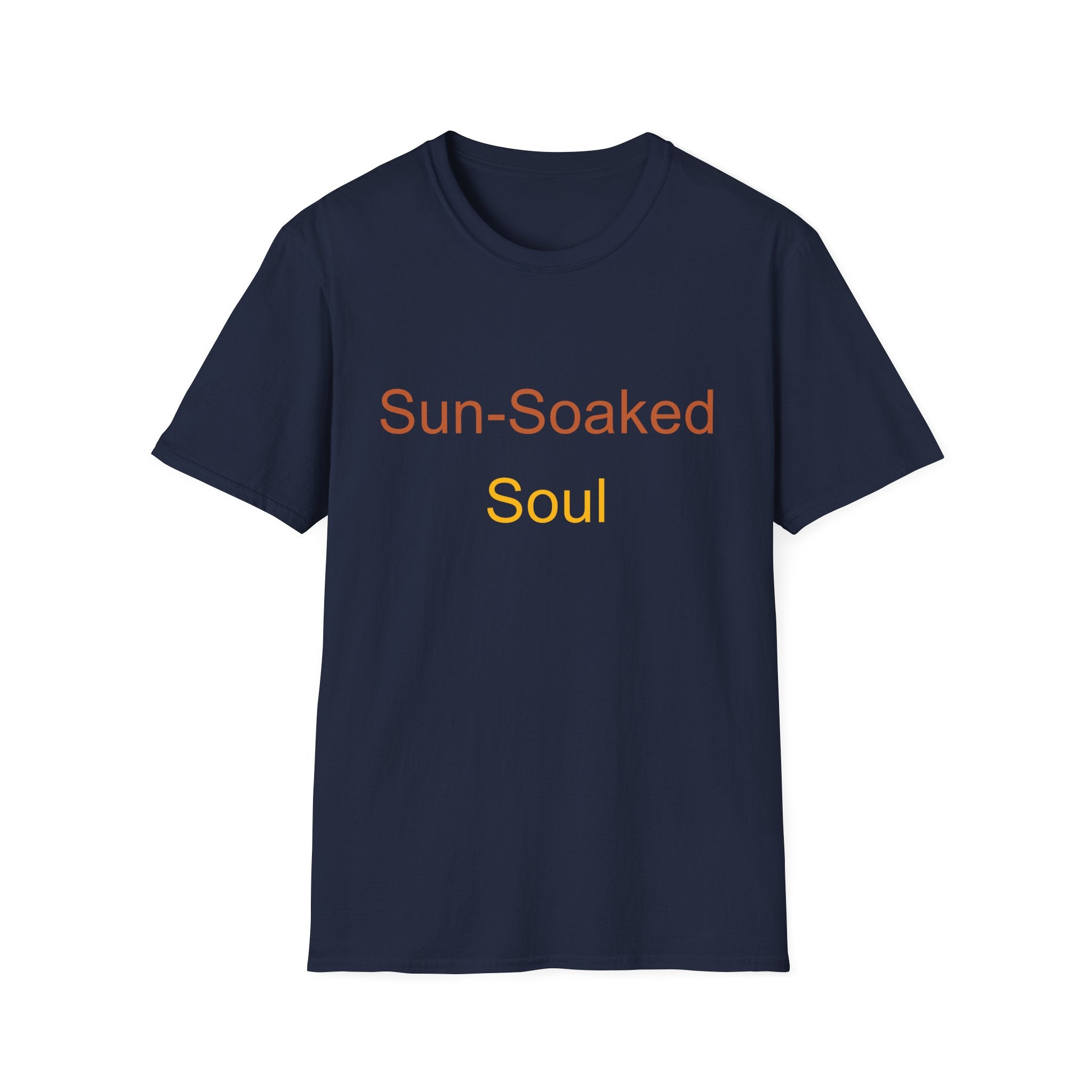 Summer Theme Minimalist Typography T-Shirt, Sun-Soked Soul Tee