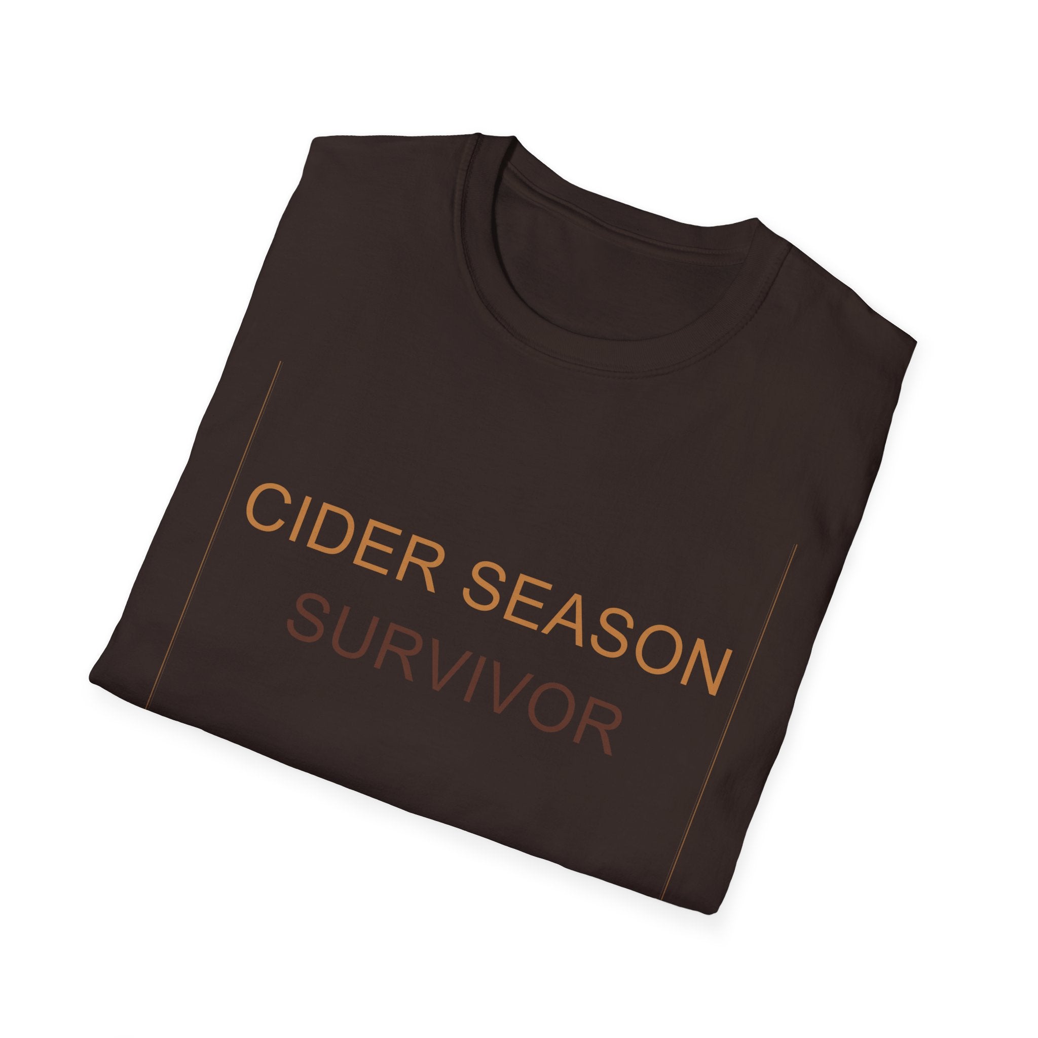 Fall Theme Minimalist Typography T-Shirt, Cider Season Survivor Graphic Tee