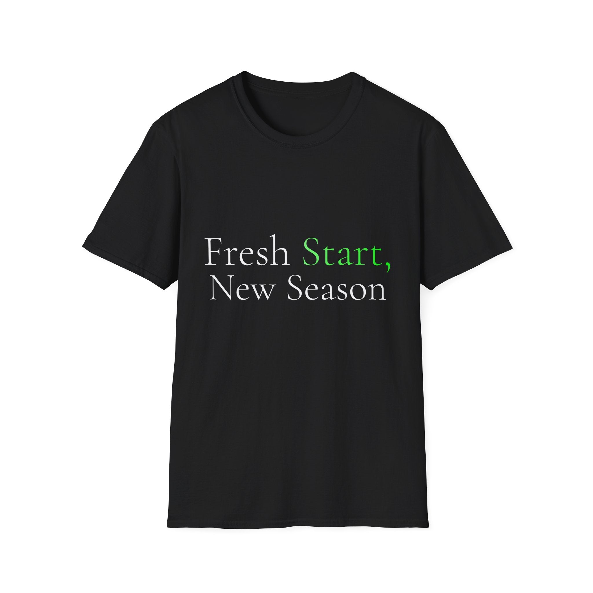 Spring Theme Typography T-Shirt, Fresh Start New Season Motivational Tee