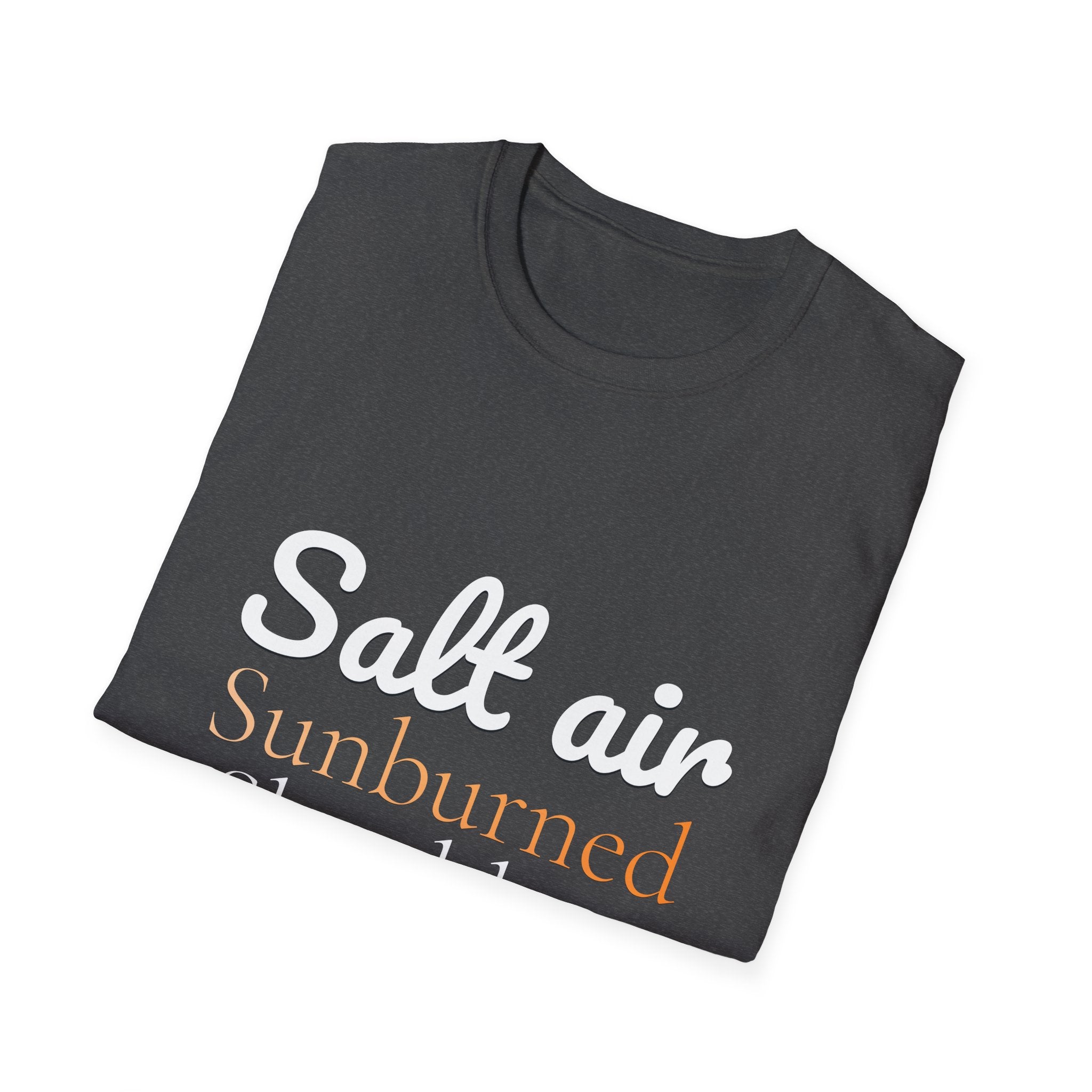 Summer Theme, Beach Quote Typography T-Shirt, Salt Air Sunburned Shoulders Tee