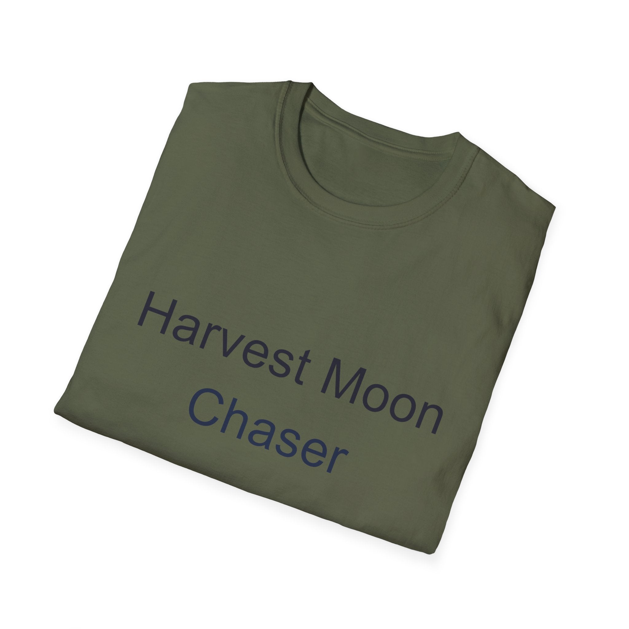 Fall Theme Minimalist Typography T-Shirt, Harvest Moon Chaser Tee