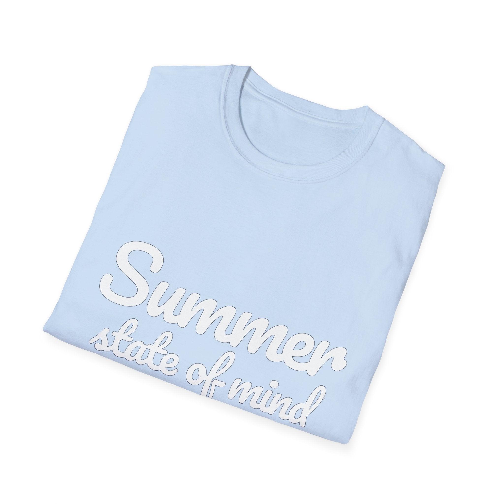 Summer Theme Minimalist Typography T-Shirt, Summer State of Mind T-Shirt