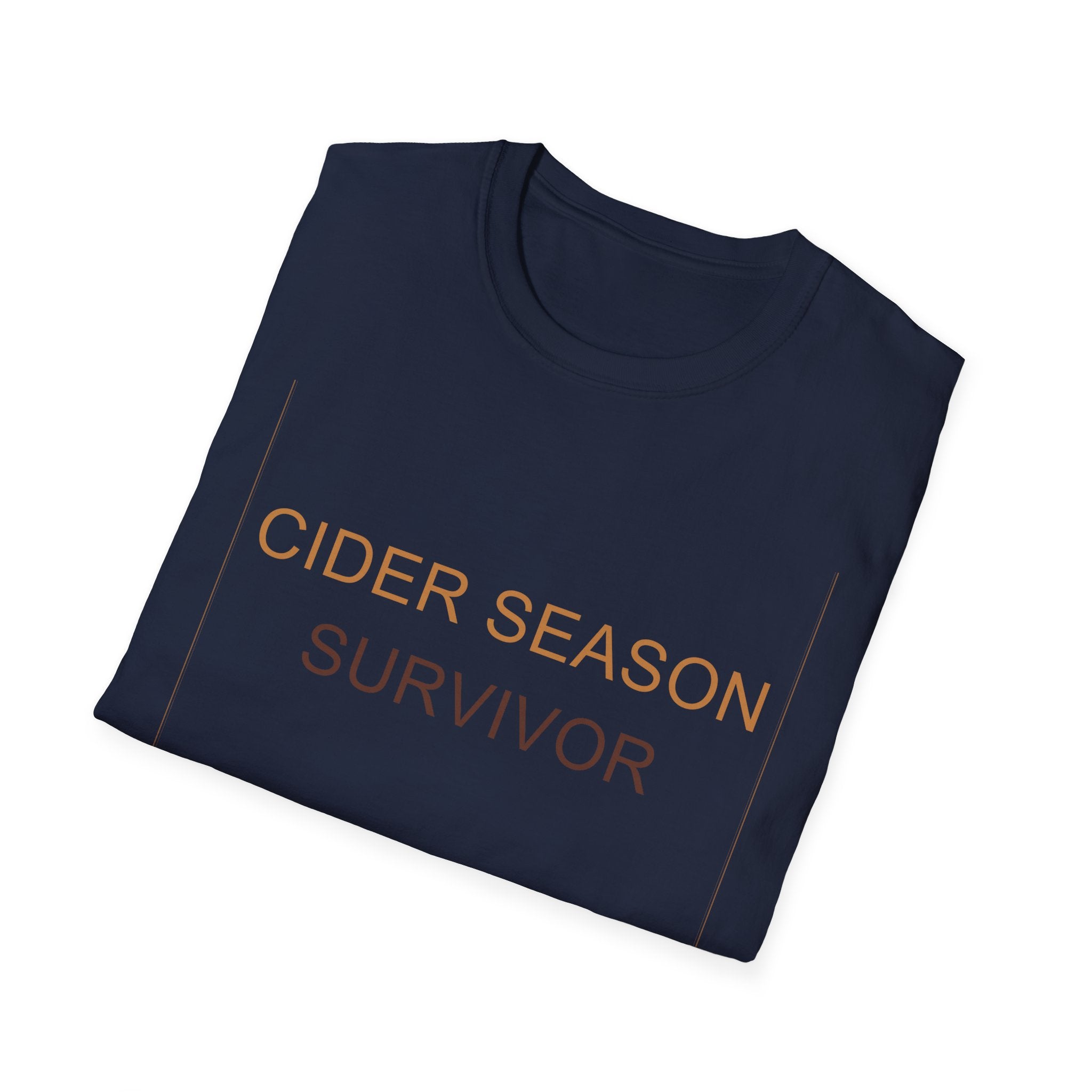 Fall Theme Minimalist Typography T-Shirt, Cider Season Survivor Graphic Tee