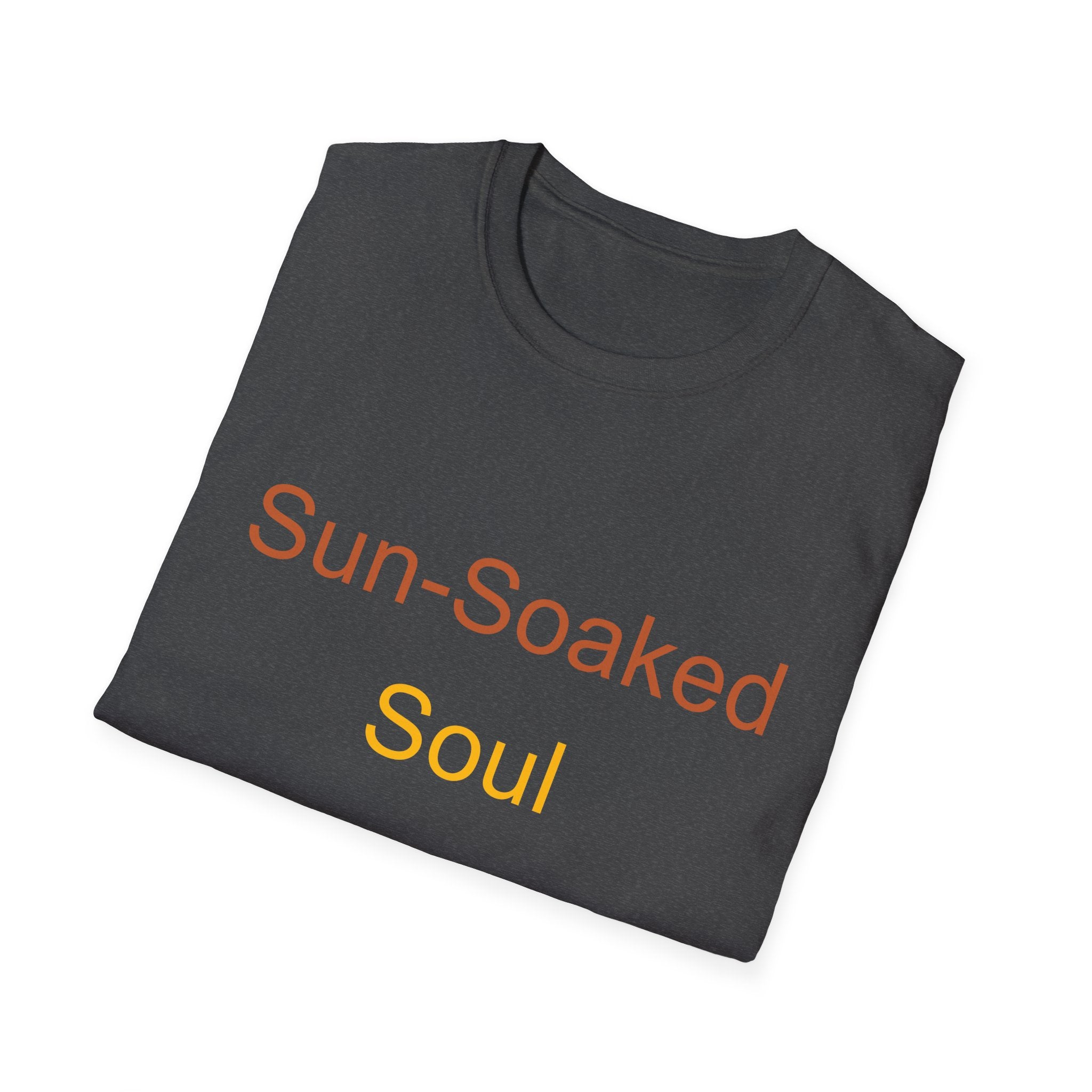 Summer Theme Minimalist Typography T-Shirt, Sun-Soked Soul Tee