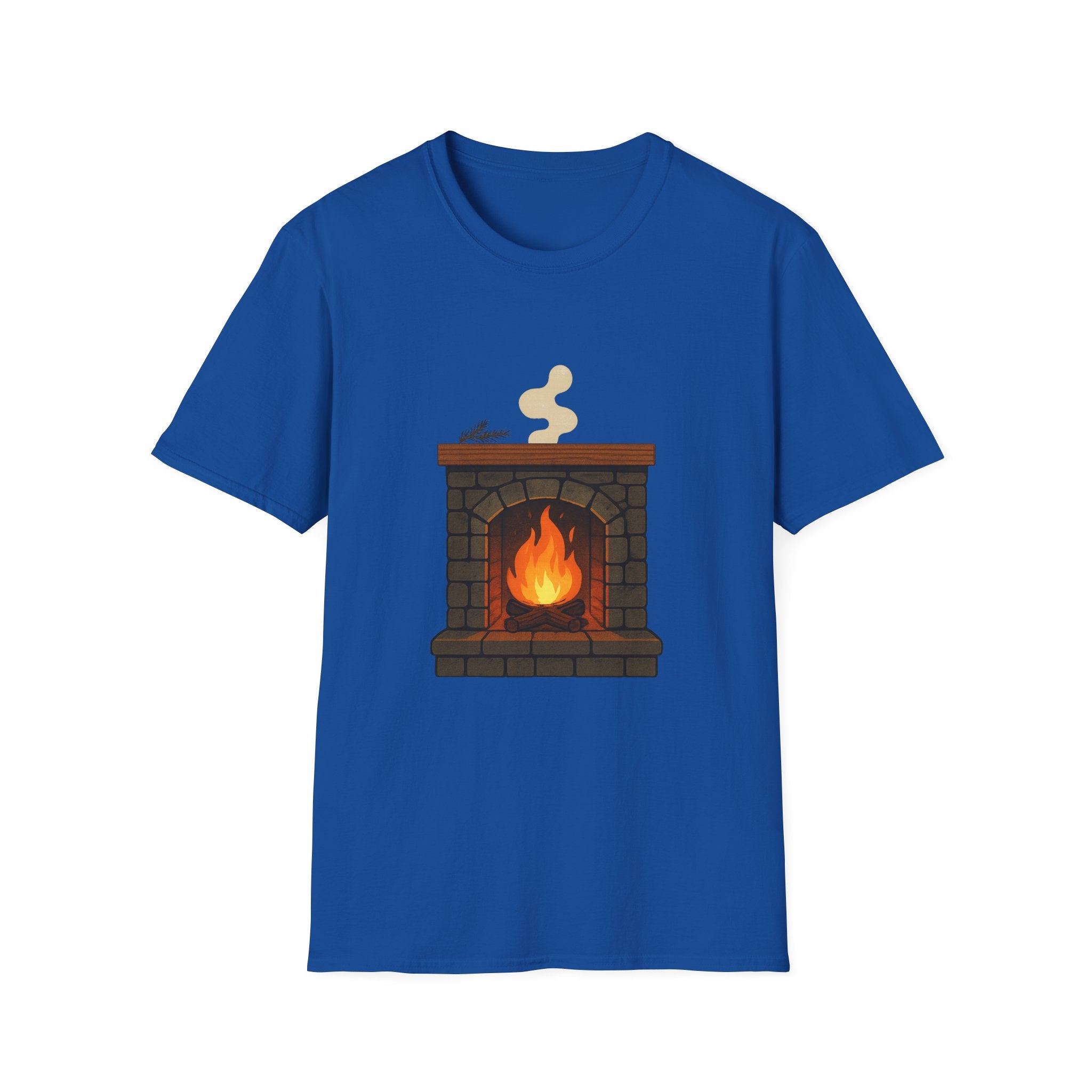 Cozy Fireplace Graphic T Shirt Warm Aesthetic Relaxed Fit Tee