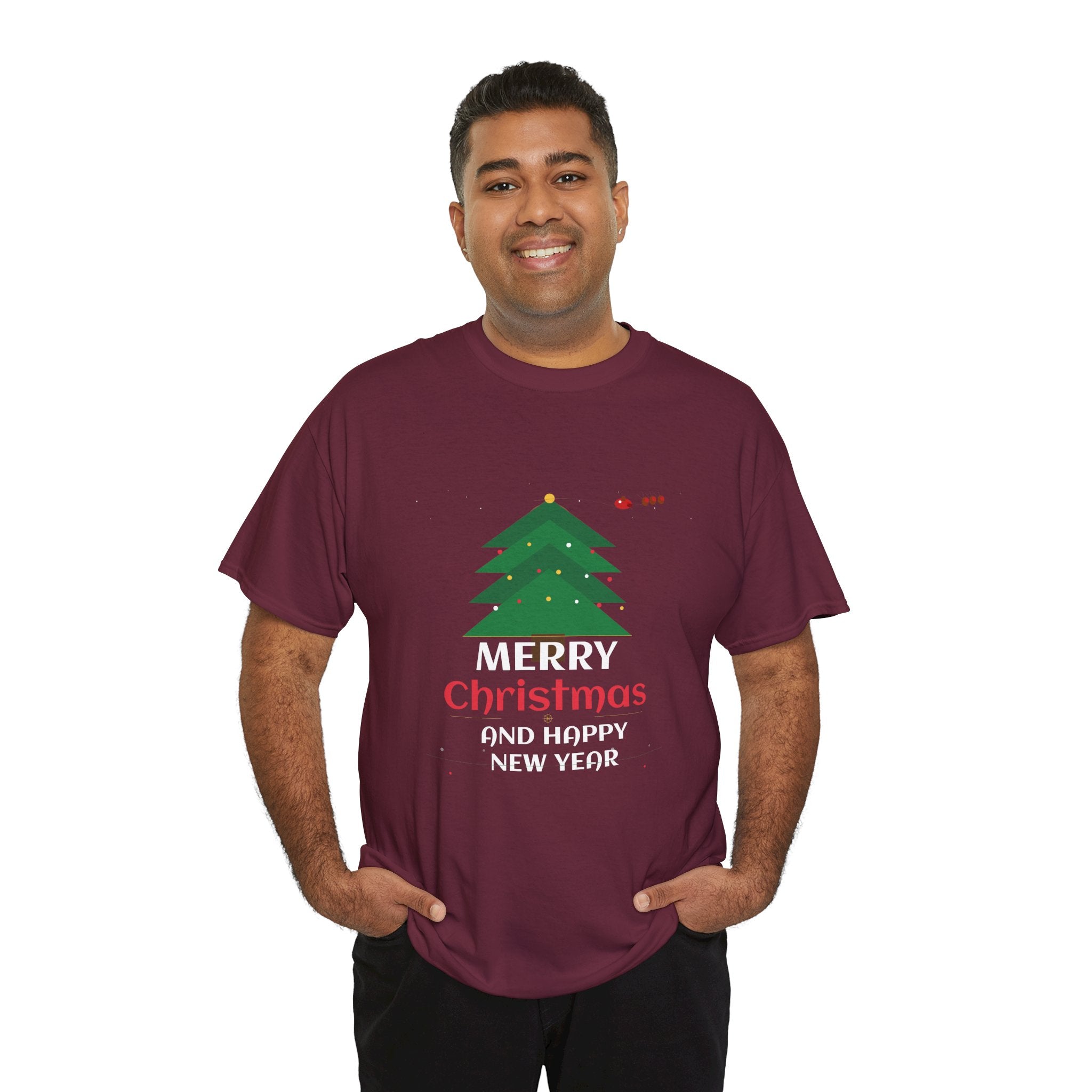 Merry Christmas Holiday Graphic T-Shirt | Festive Cotton Tee