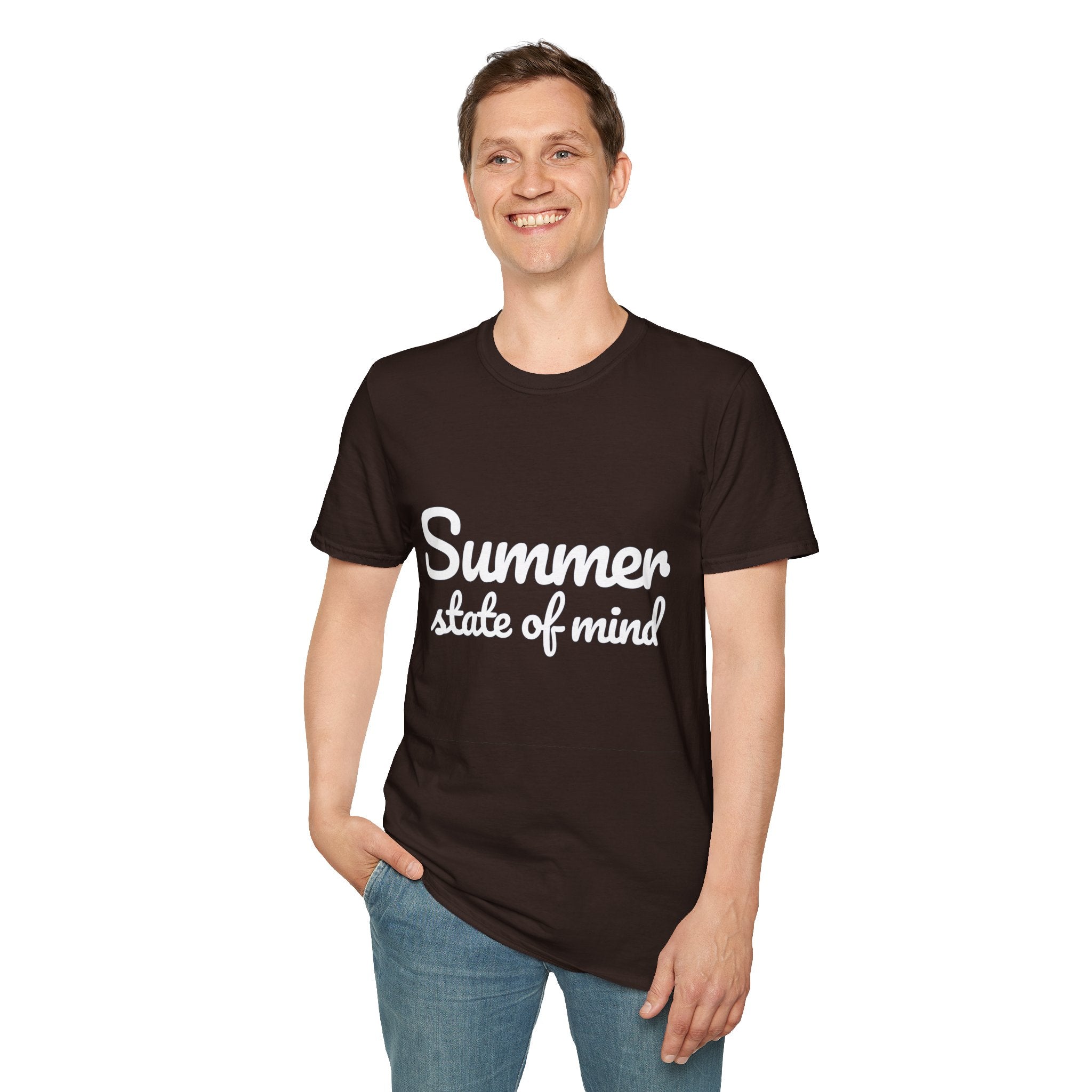 Summer Theme Minimalist Typography T-Shirt, Summer State of Mind T-Shirt