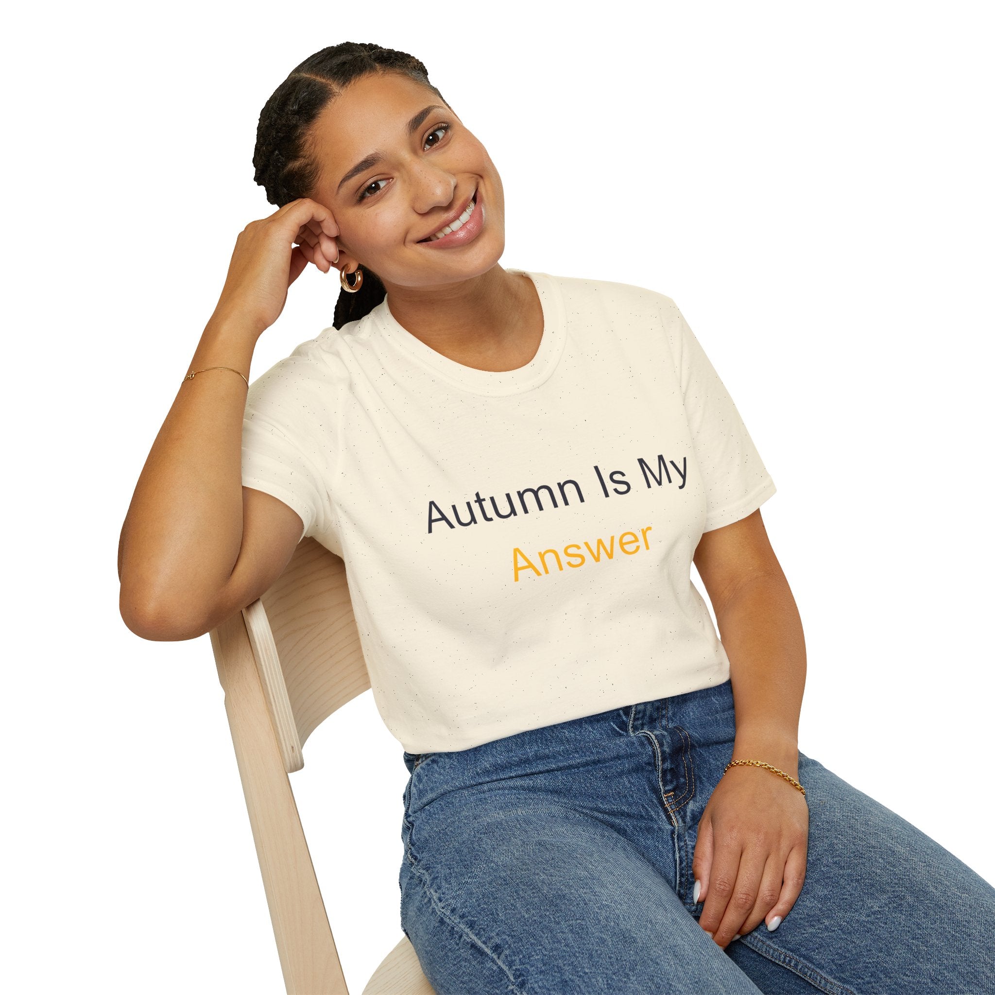 Fall Theme Minimalist Typography T-Shirt, Autumn Is My Answer Graphic Tee