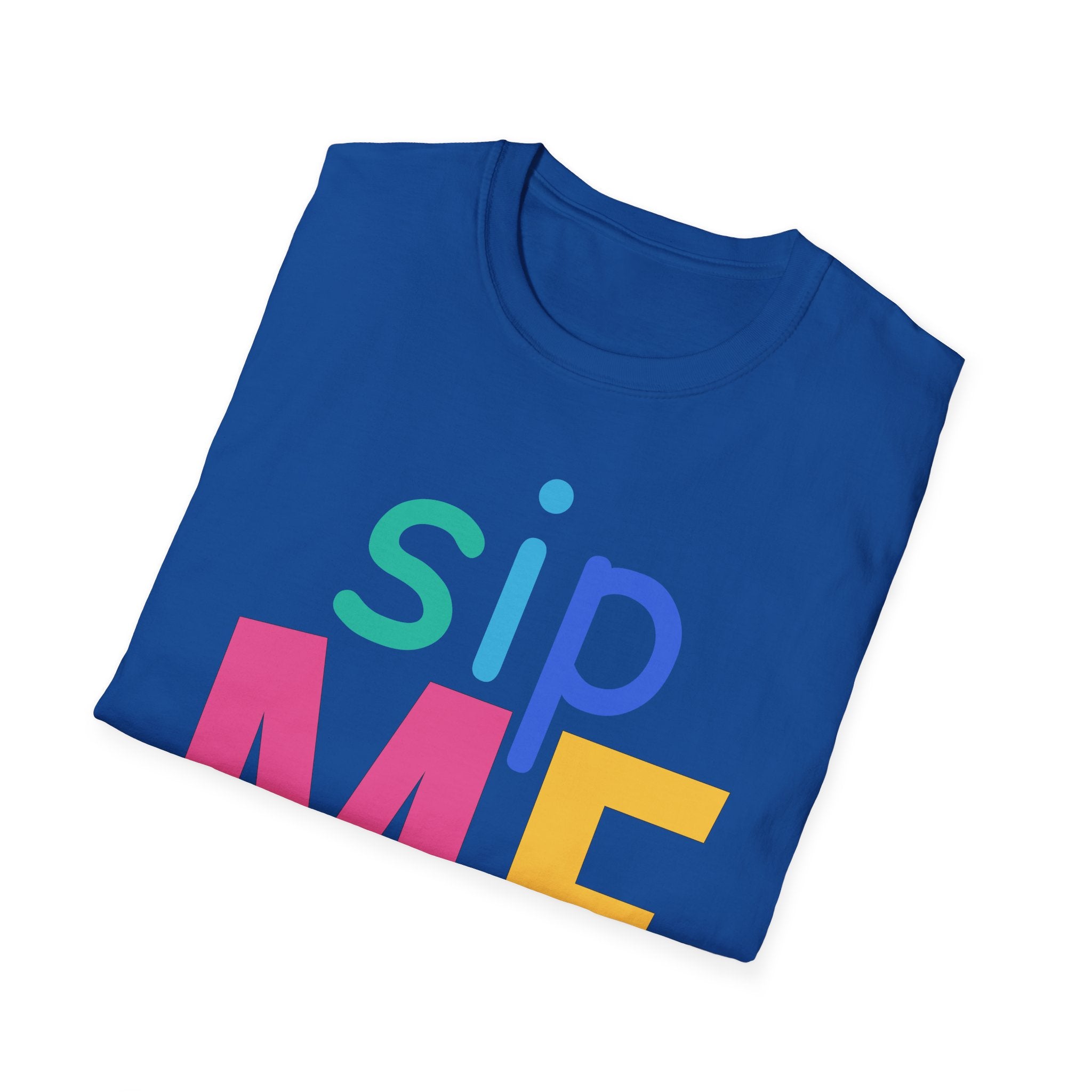 Colorful Theme Typography T-Shirt, Sip Me Graphic Tee