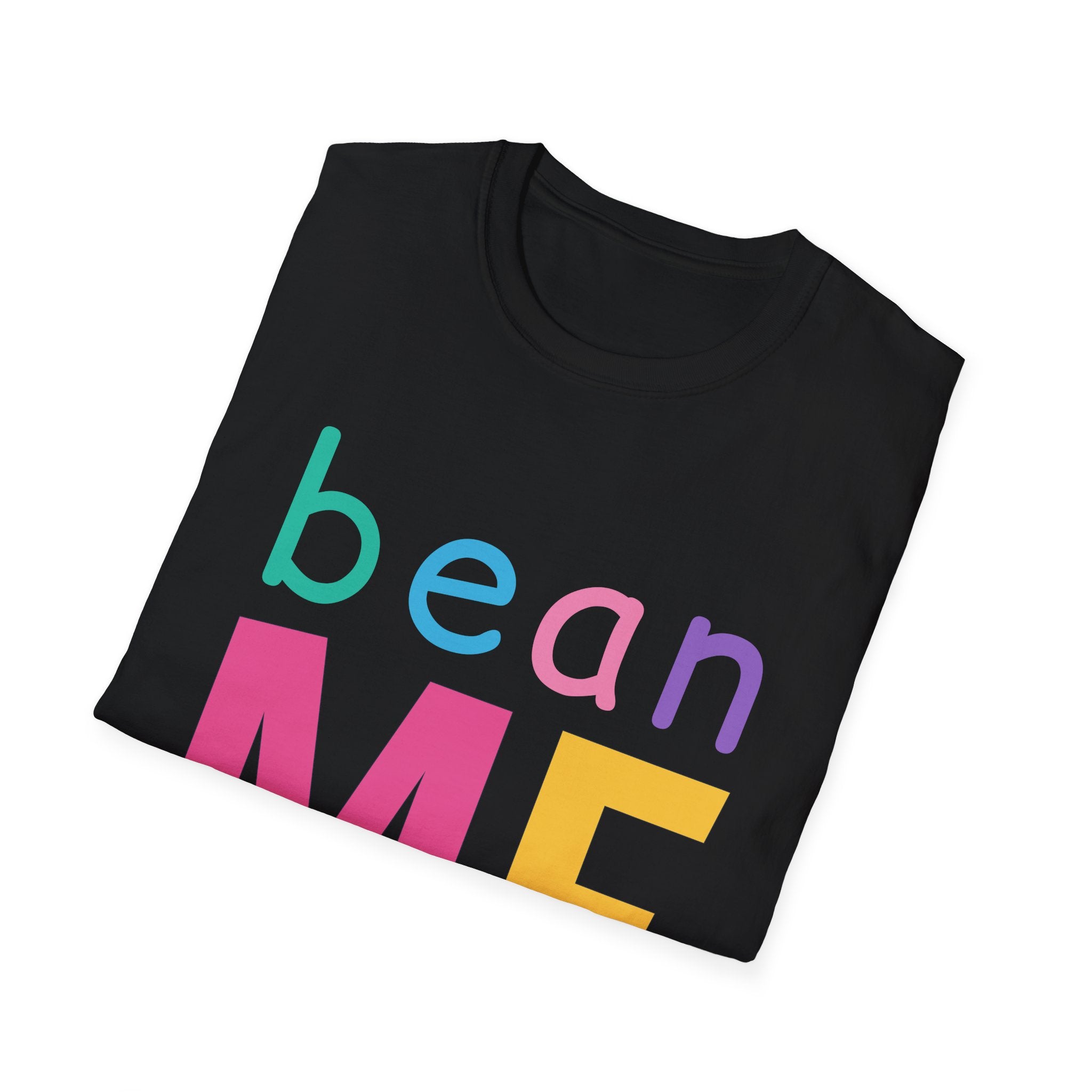 Colorful Theme Typography T-Shirt, Bean Me Colorful Playful Graphic Tee