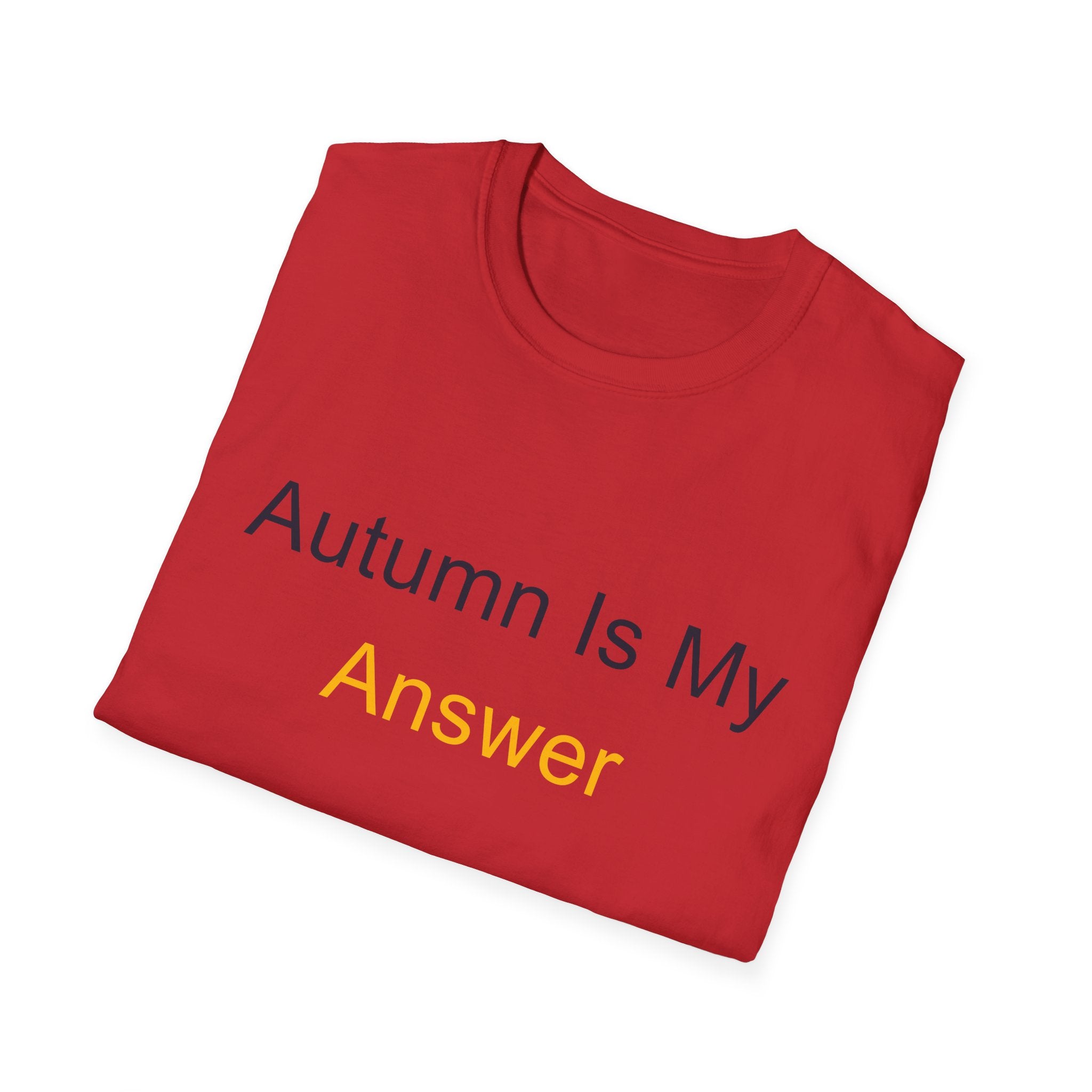 Fall Theme Minimalist Typography T-Shirt, Autumn Is My Answer Graphic Tee