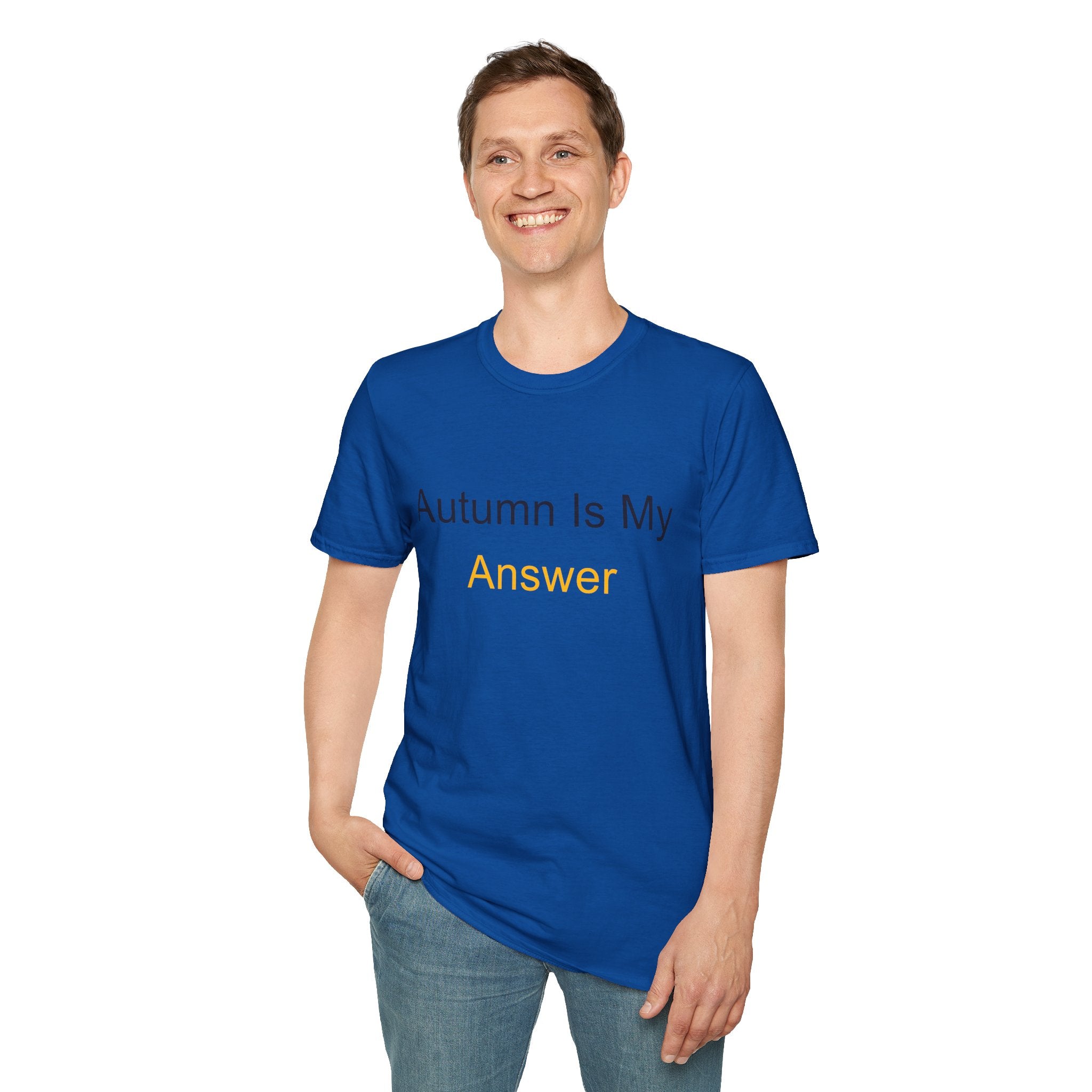 Fall Theme Minimalist Typography T-Shirt, Autumn Is My Answer Graphic Tee