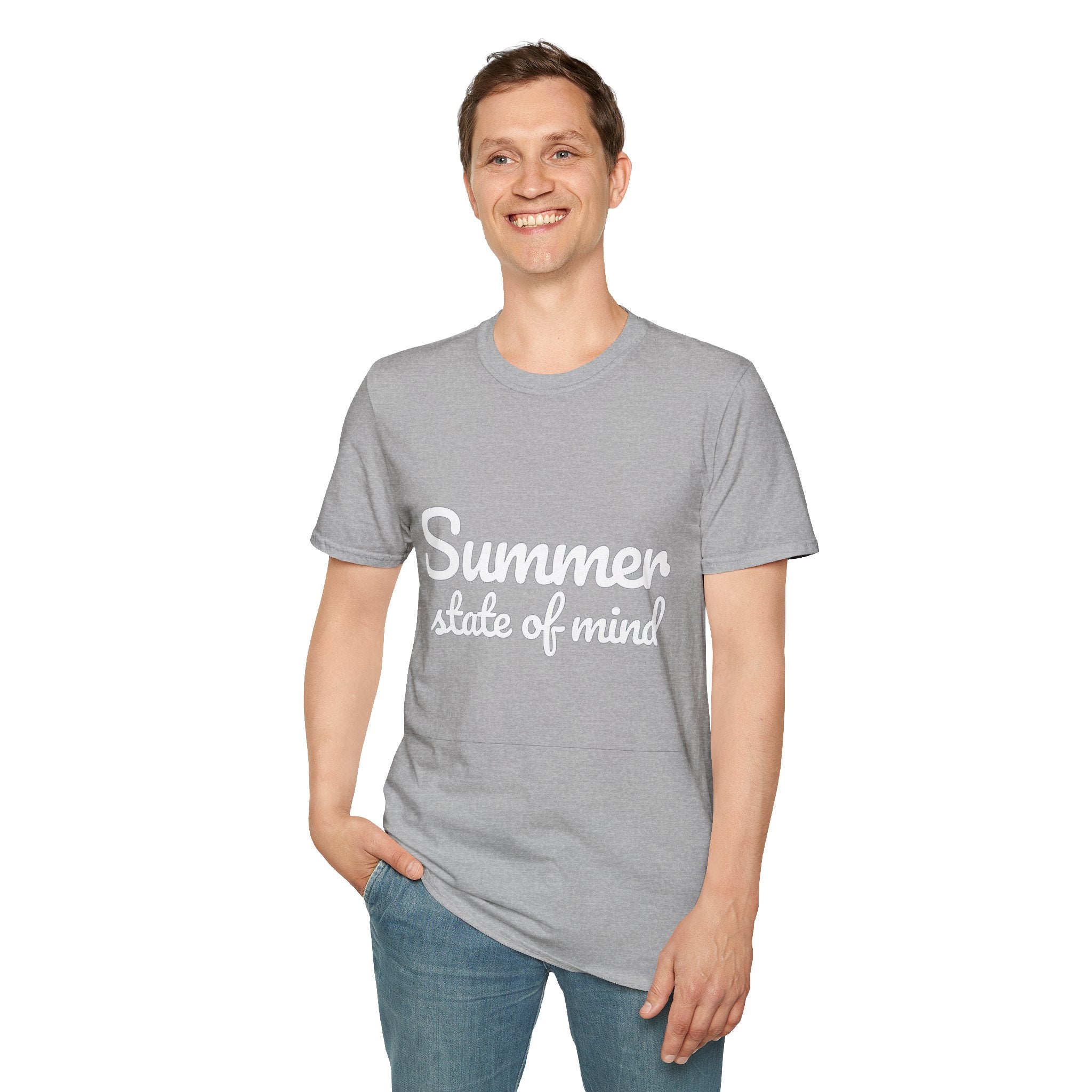 Summer Theme Minimalist Typography T-Shirt, Summer State of Mind T-Shirt