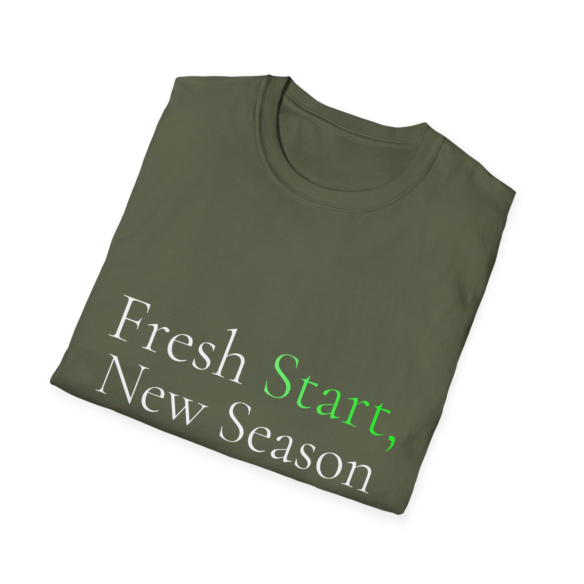 Spring Theme Typography T-Shirt, Fresh Start New Season Motivational Tee