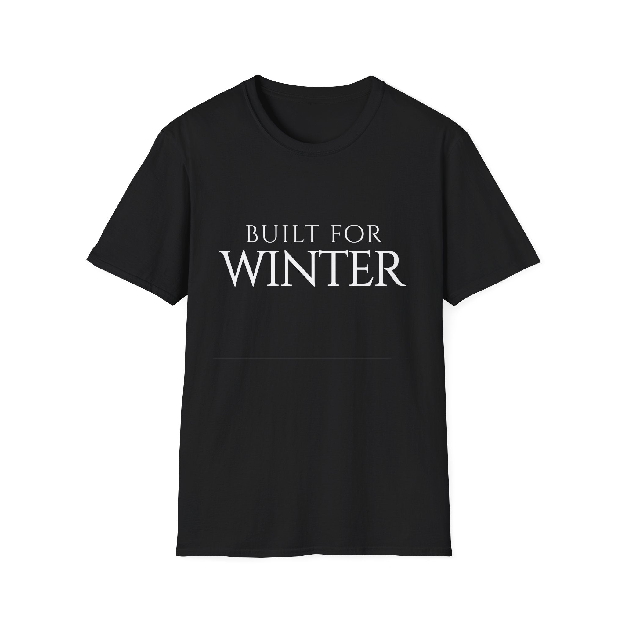 Winter Theme Minimalist Typography Graphic T-Shirt, Built For Winter Tee