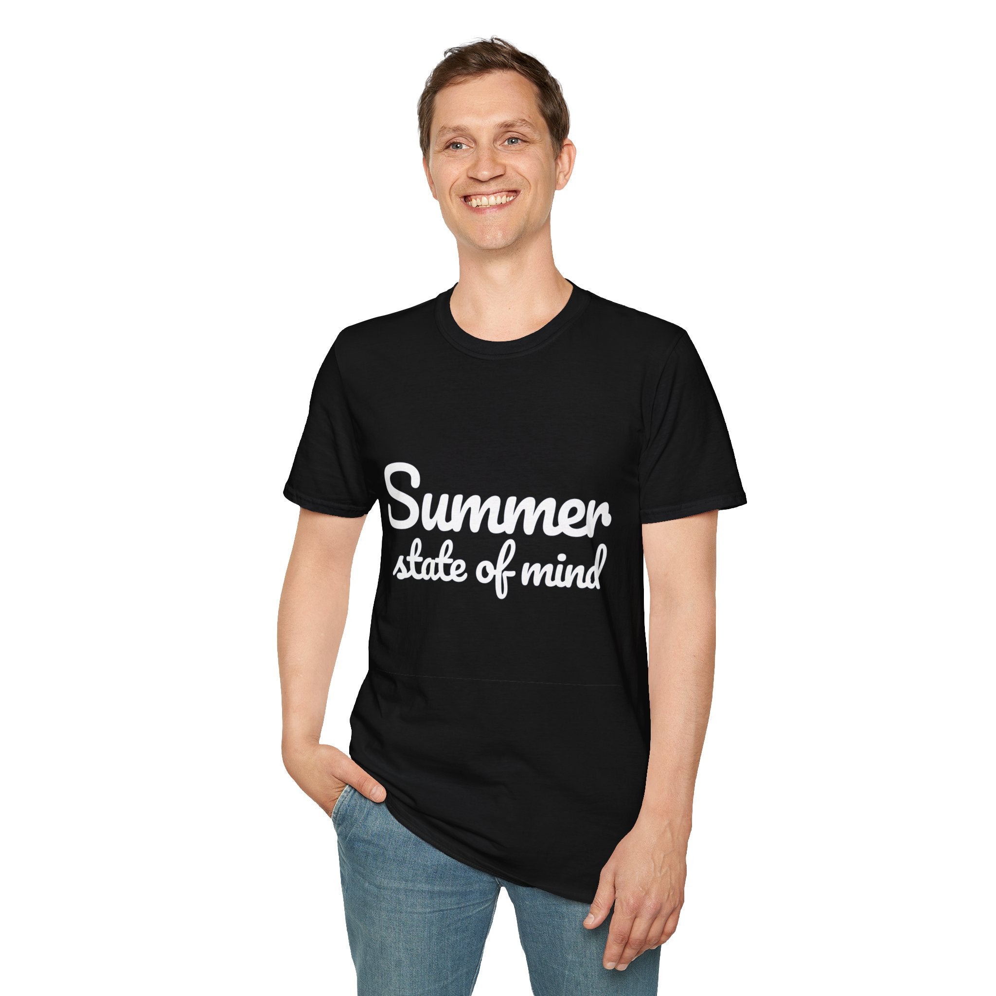 Summer Theme Minimalist Typography T-Shirt, Summer State of Mind T-Shirt