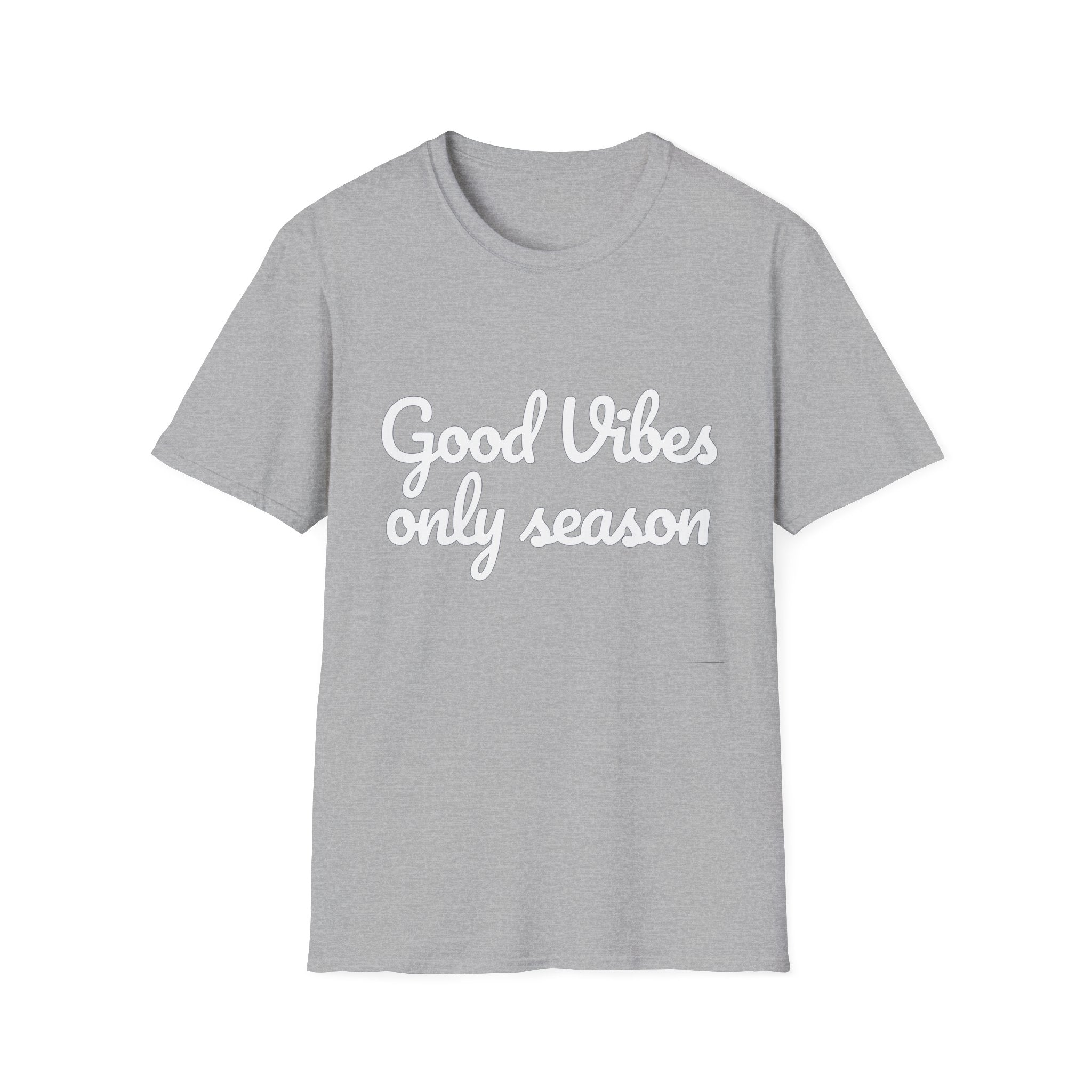 Summer Theme Minimalist Typography T-Shirt, Good Vibes Only Season T-Shirt