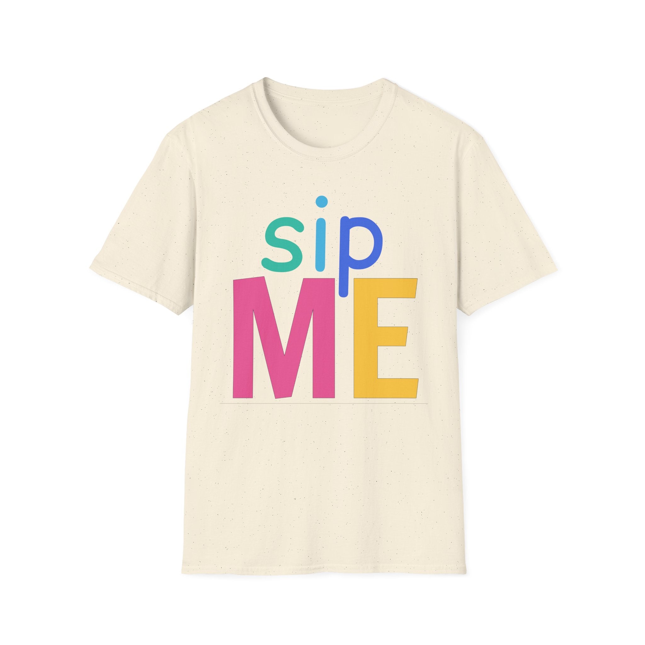 Colorful Theme Typography T-Shirt, Sip Me Graphic Tee