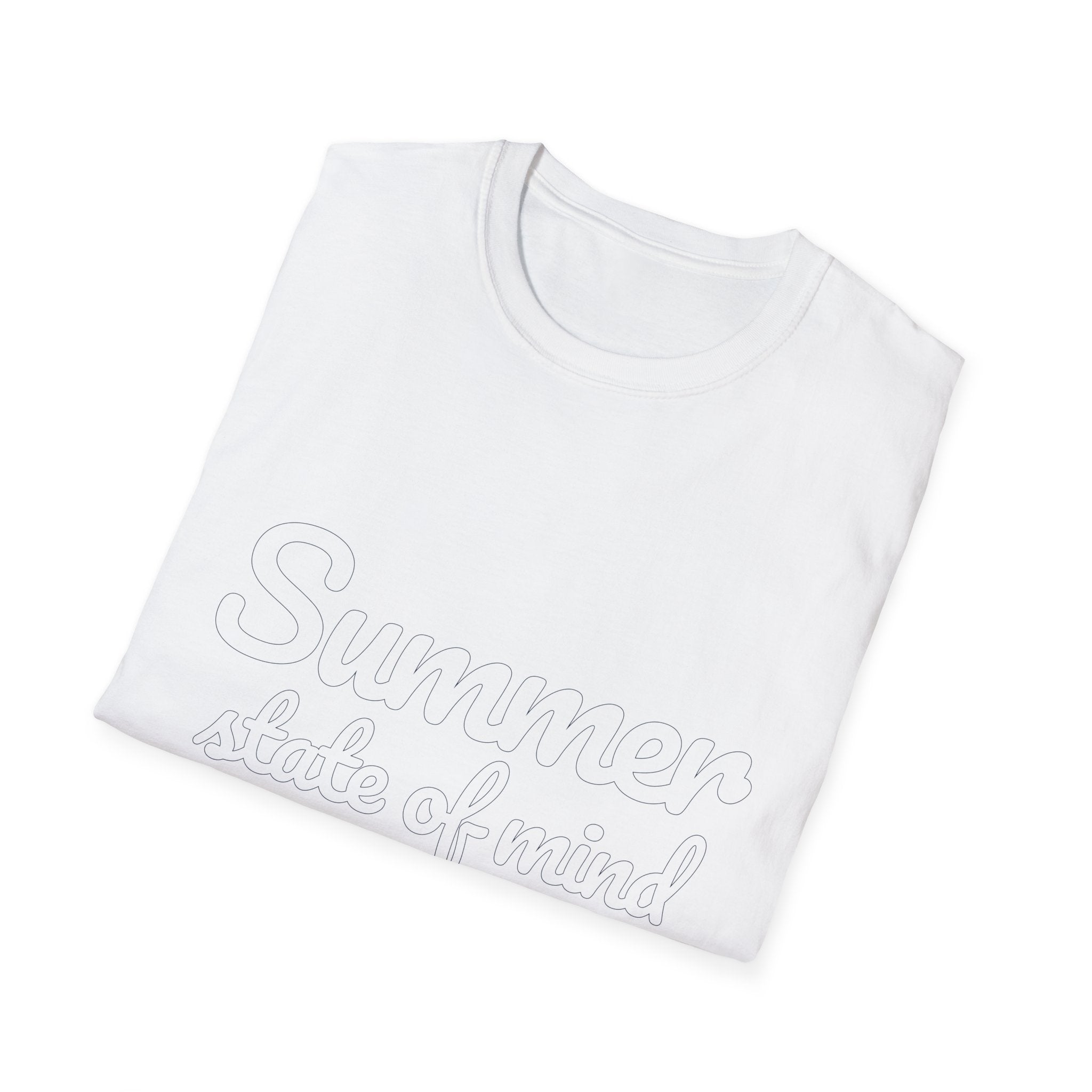 Summer Theme Minimalist Typography T-Shirt, Summer State of Mind T-Shirt