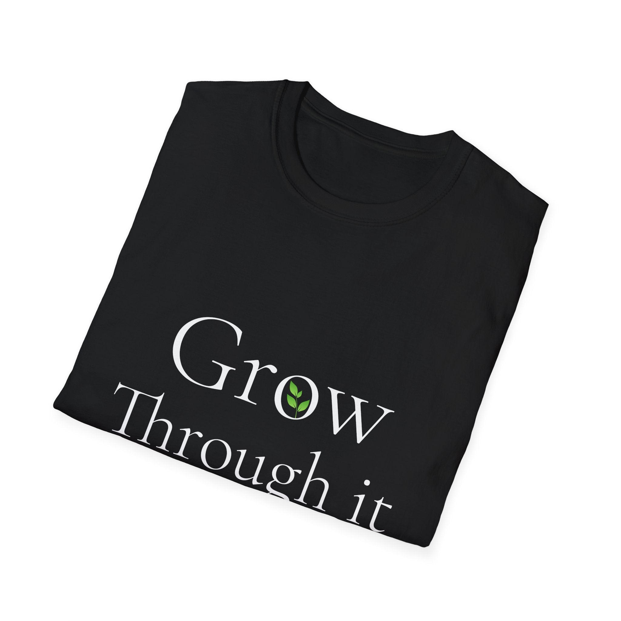 Spring Theme, Minimalist Typography T-Shirt, Grow Through It Graphic Tee